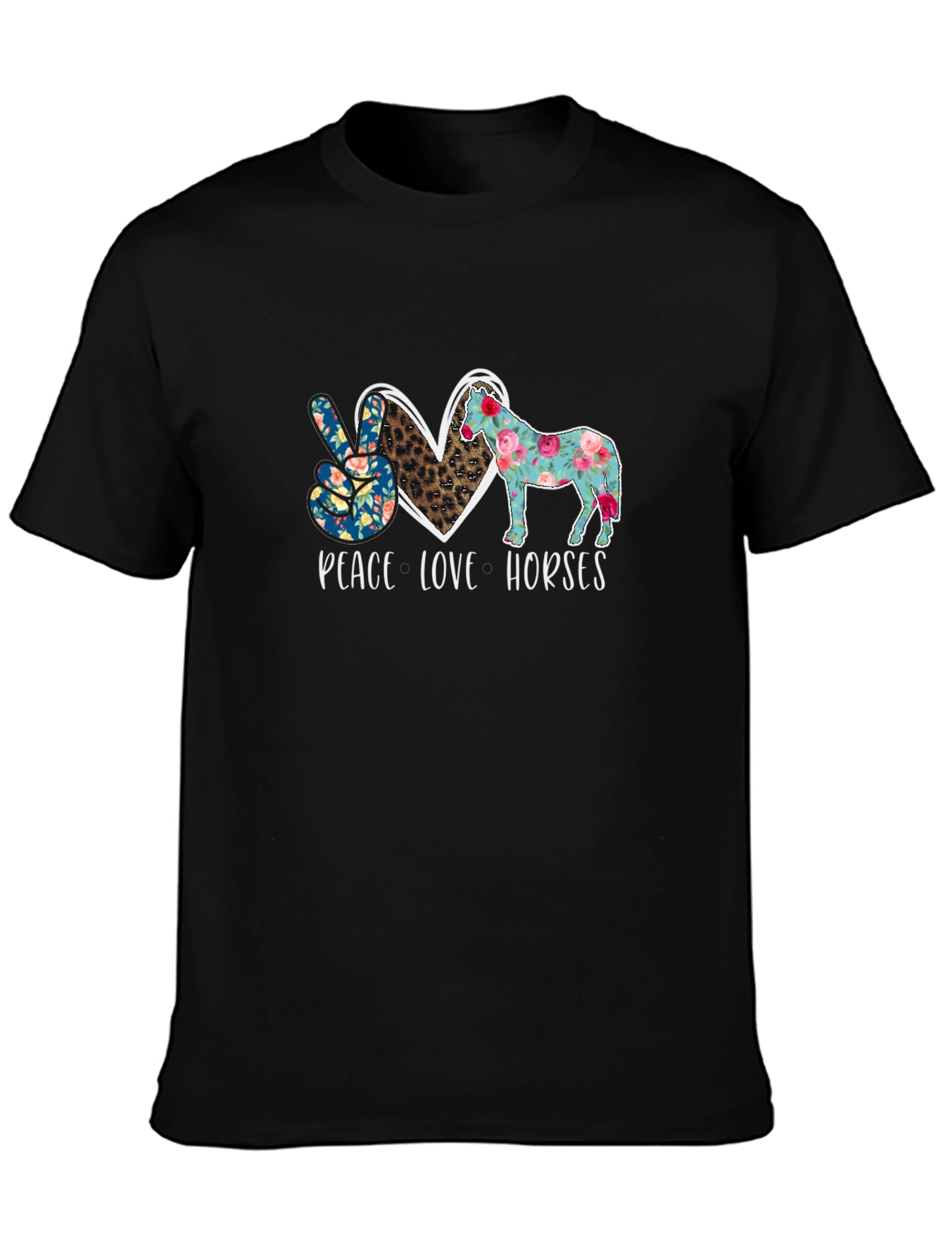 Peace Love Horses Graphic Tee