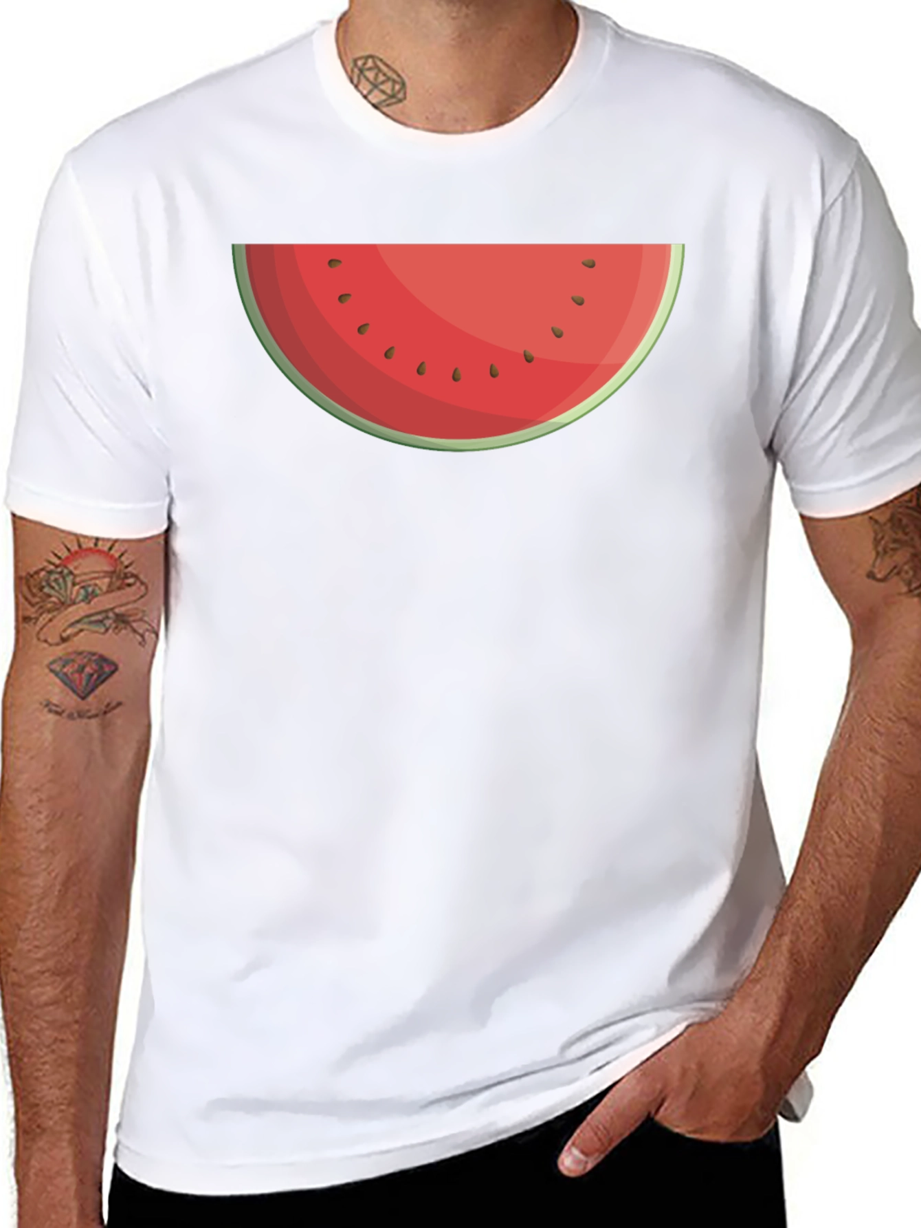 Watermelon Slice Graphic Tee - Summer Fun