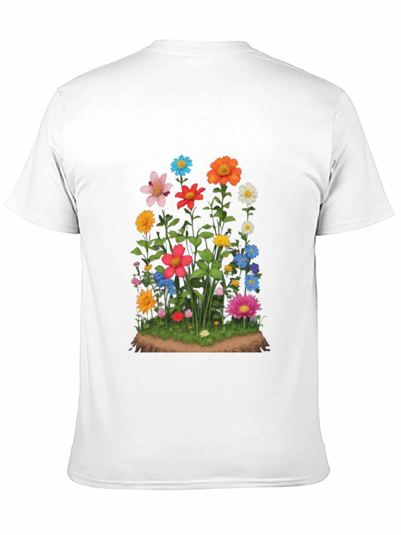 Floral Print Black T-Shirt