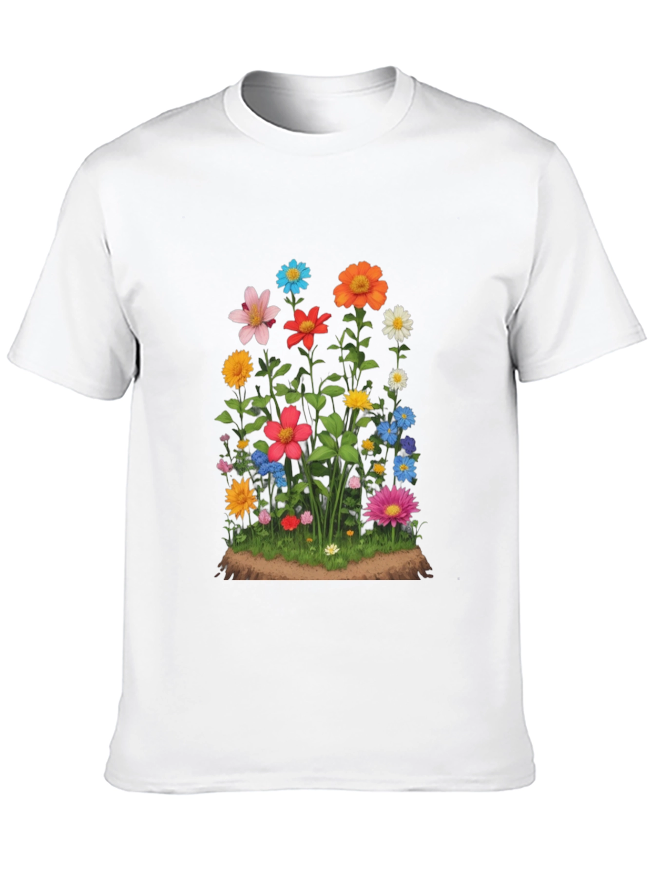 Floral Print Black T-Shirt