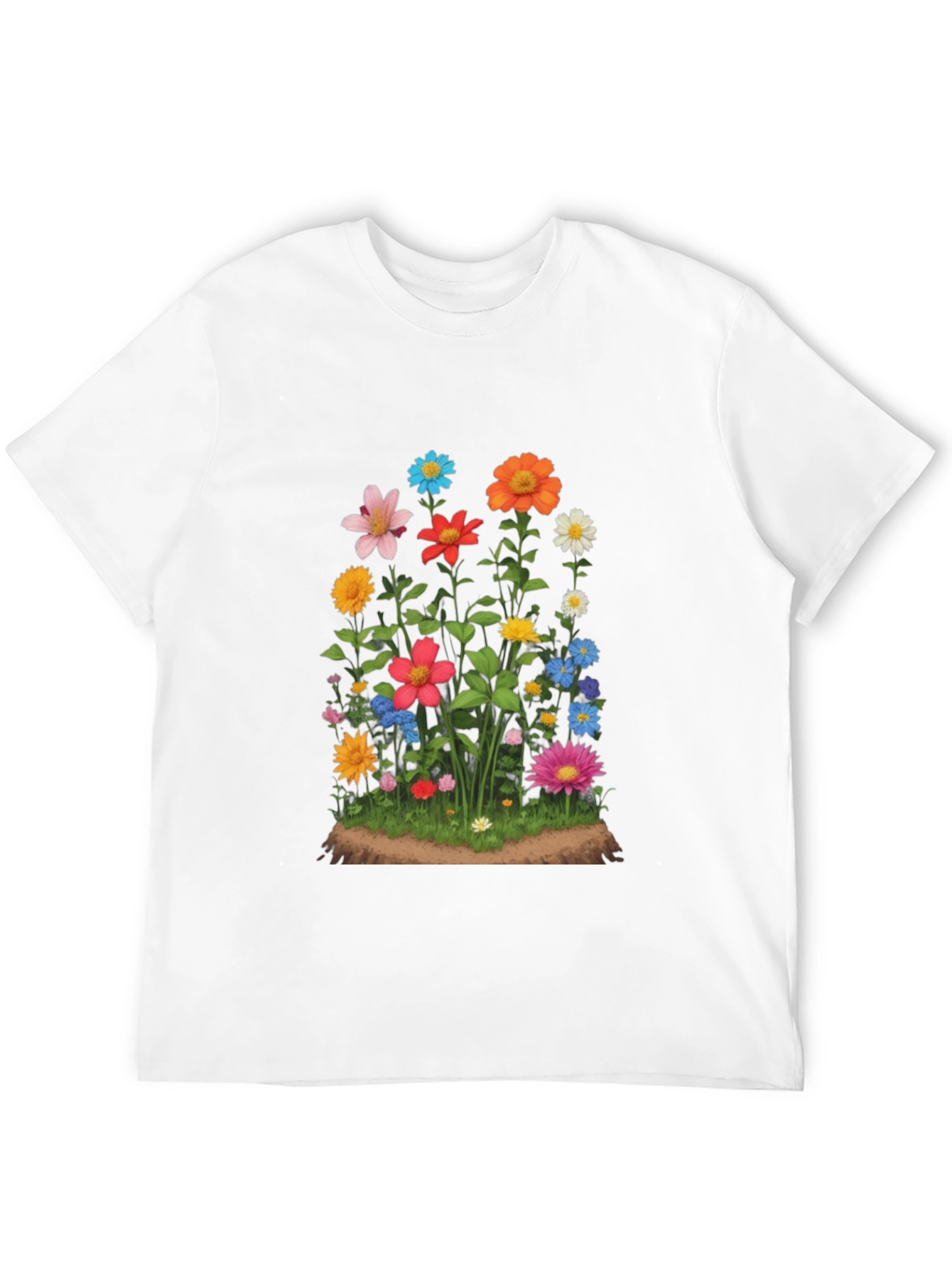 Floral Print Black T-Shirt