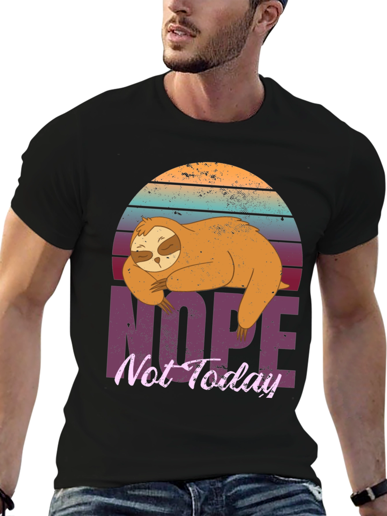 Sloth Nope Not Today Graphic T-Shirt