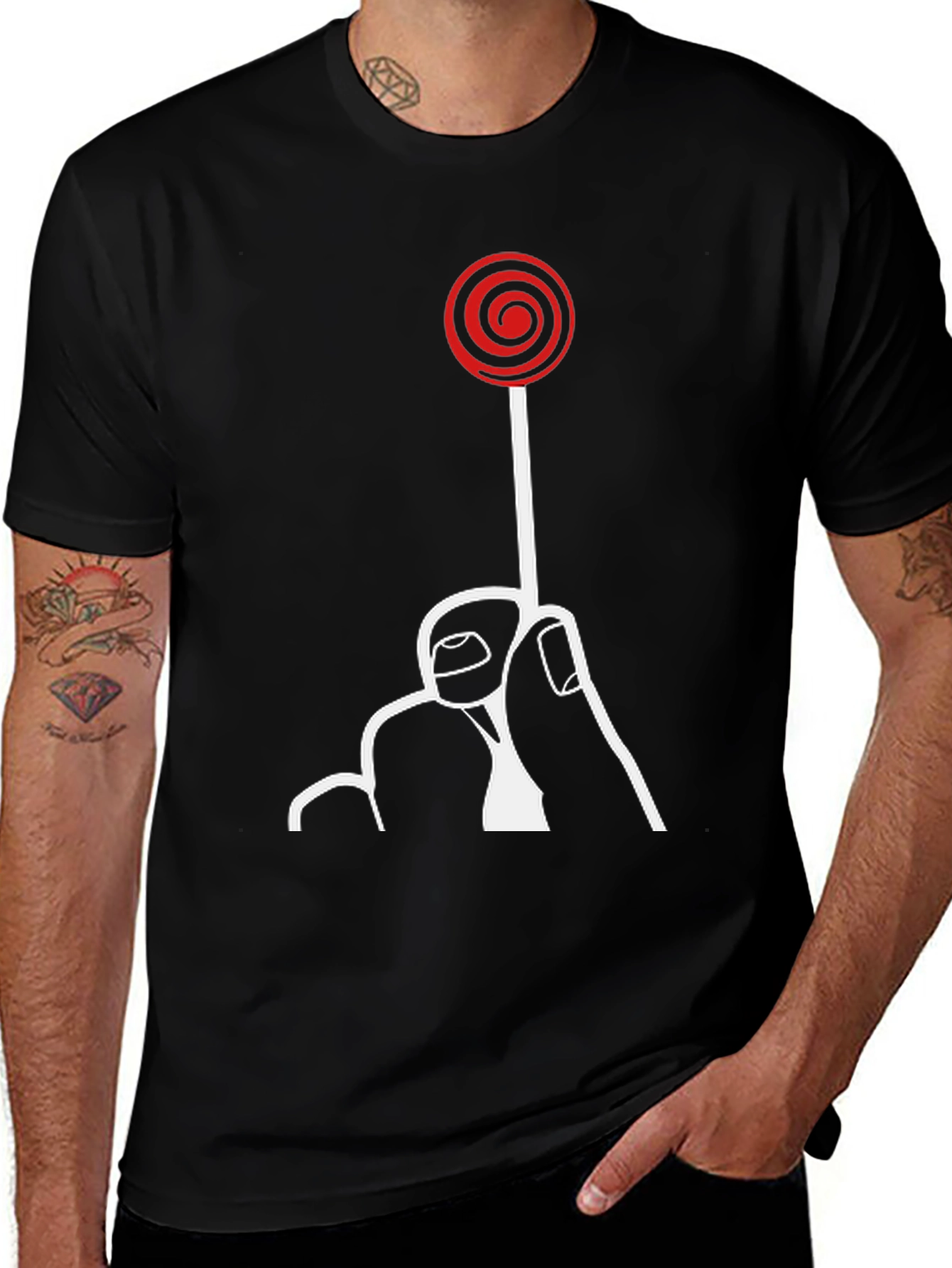Saw Movie Lollipop Graphic Tee - Black