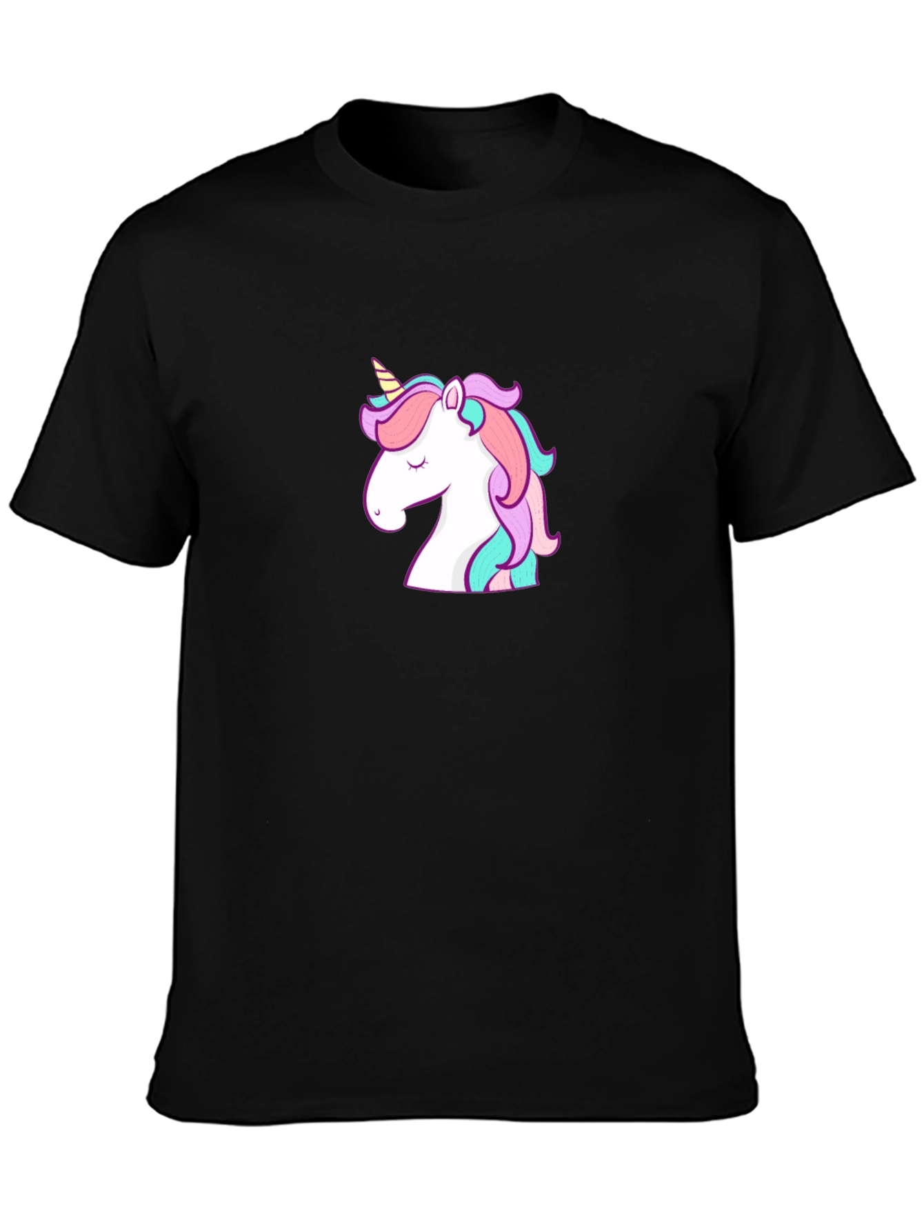 Unicorn Graphic Black Tee Shirt