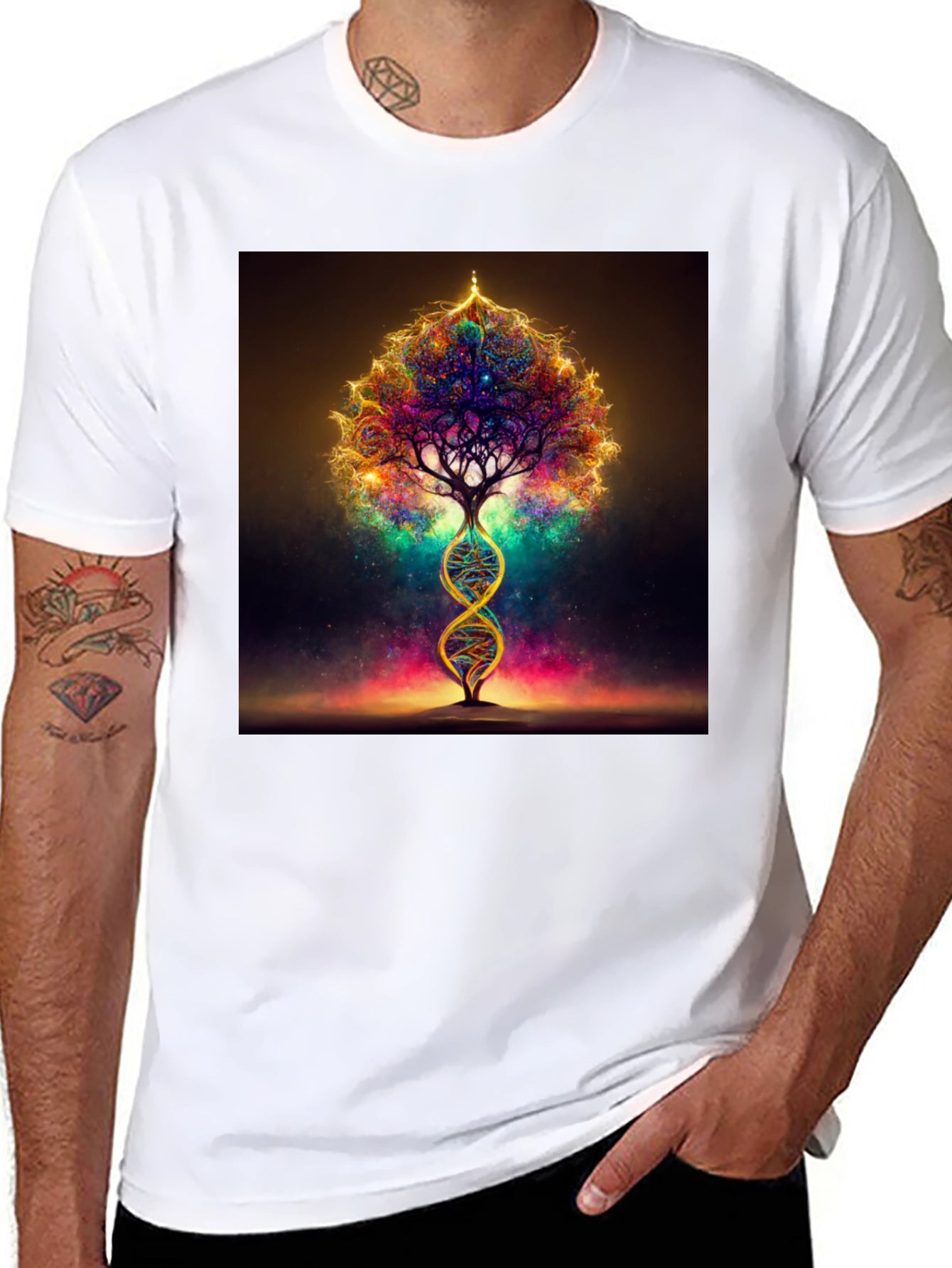 DNA Tree of Life Black T-Shirt