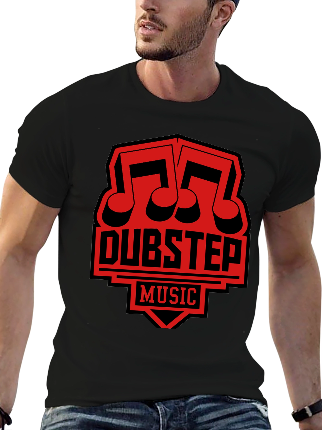 Dubstep Music Graphic T-Shirt - Black