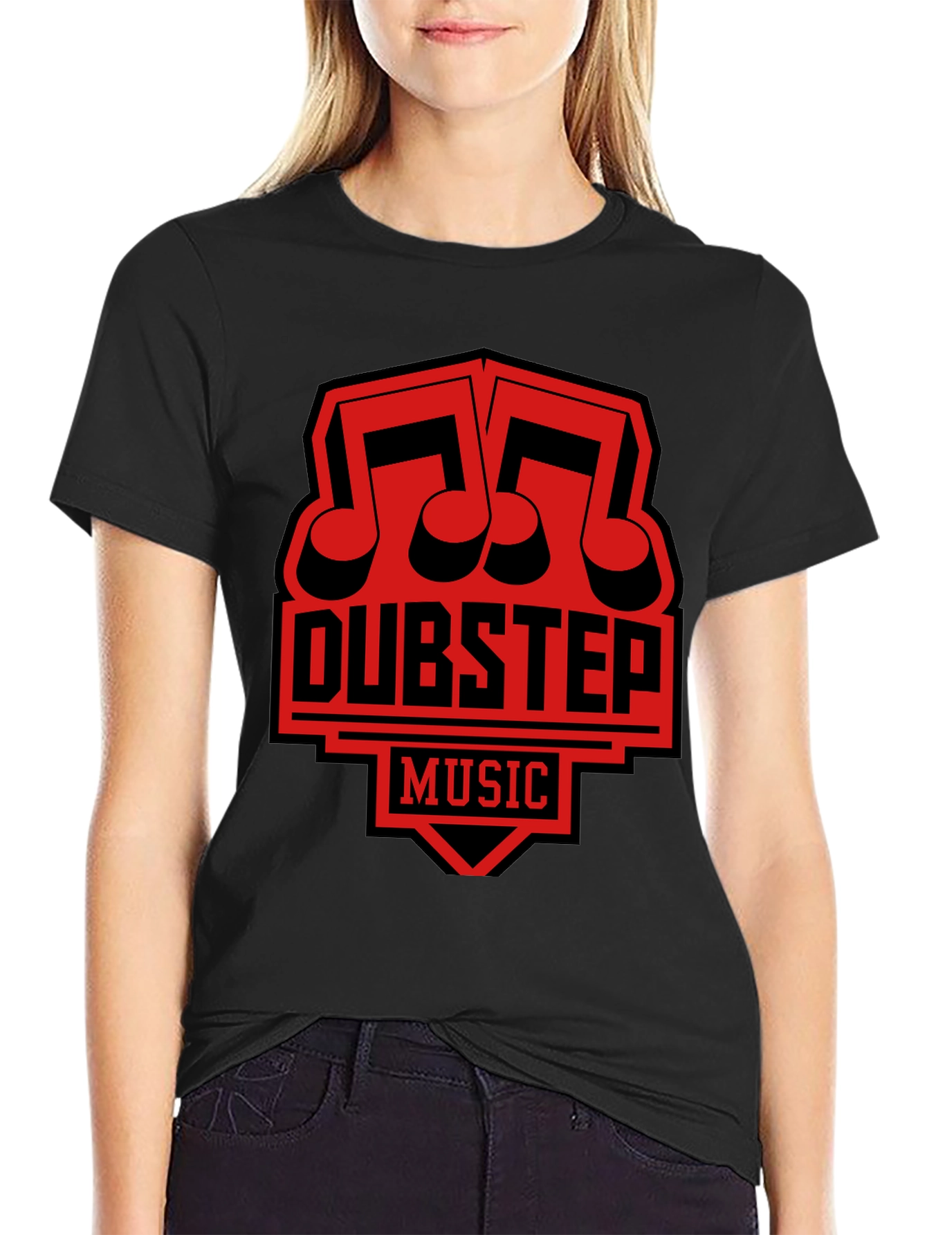 Dubstep Music Graphic T-Shirt - Black
