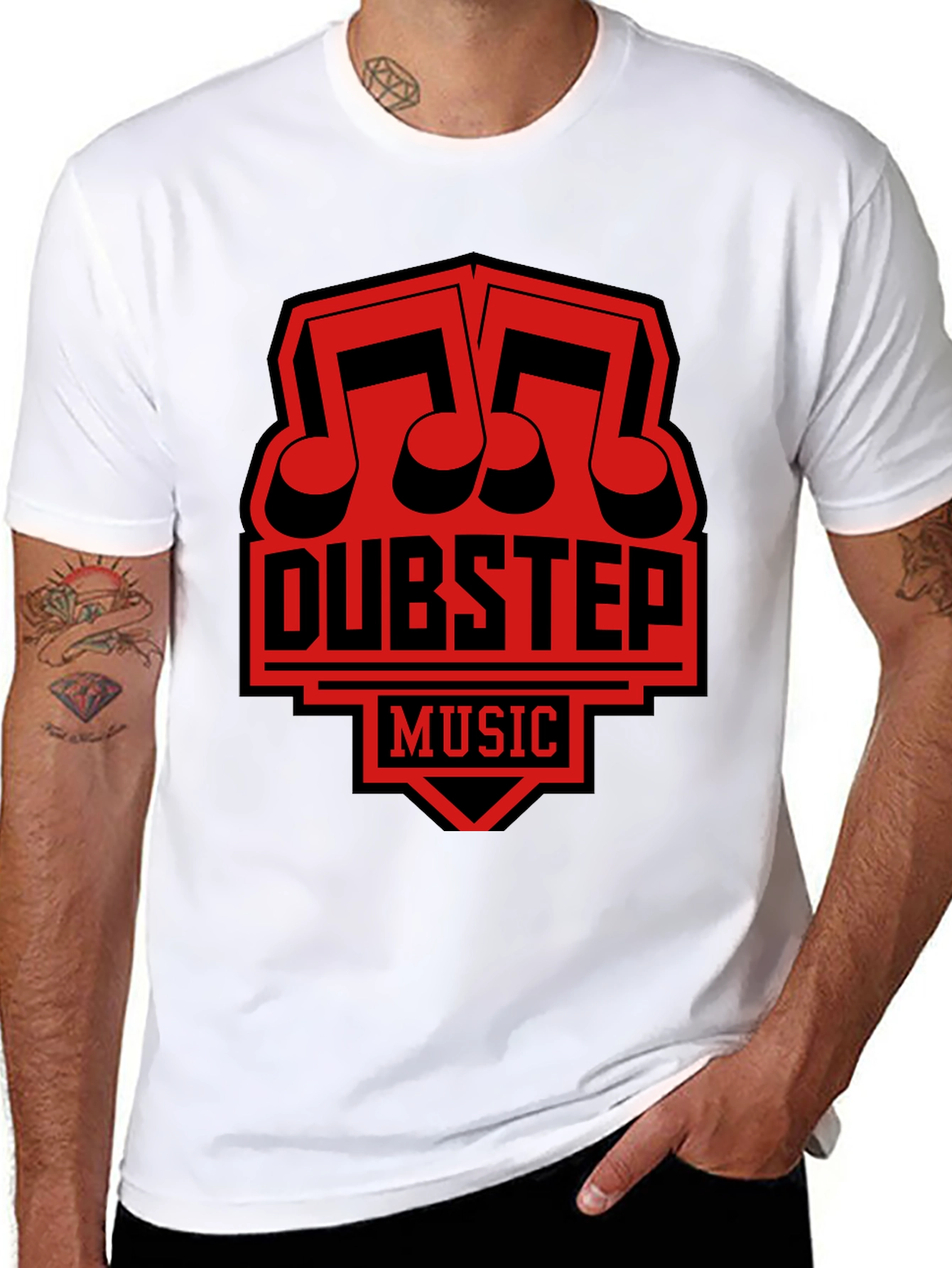 Dubstep Music Graphic T-Shirt - Black