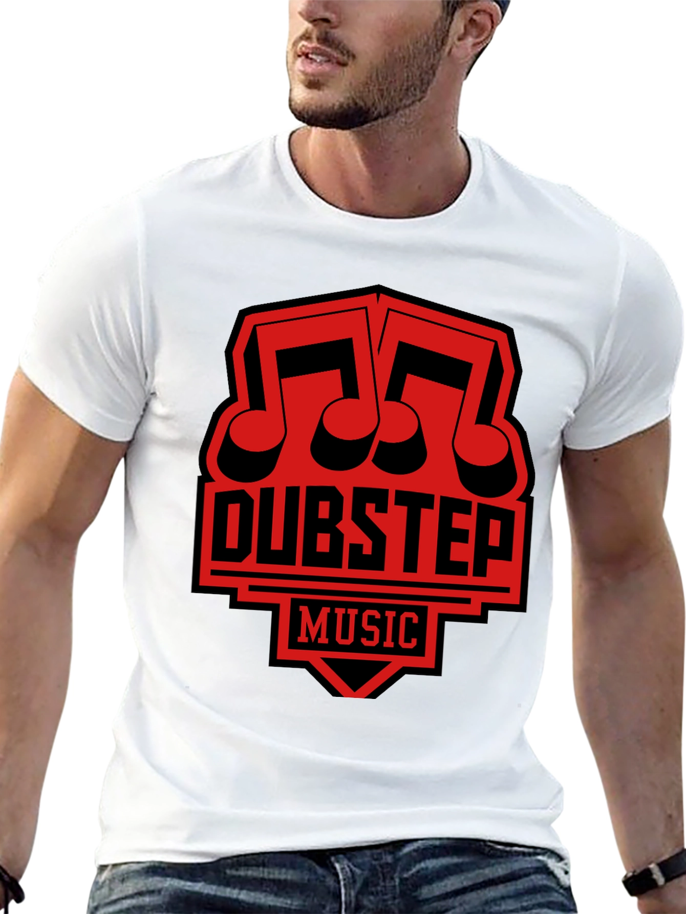 Dubstep Music Graphic T-Shirt - Black