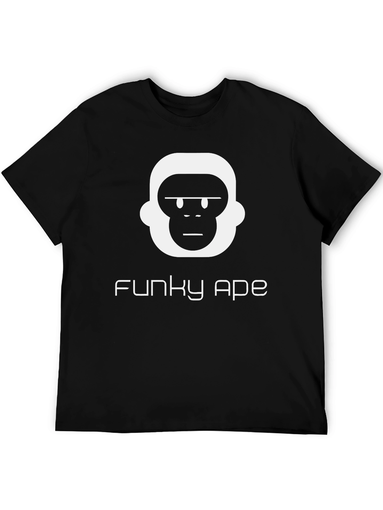 Funky Ape Black Graphic Tee - Modern Casual Style