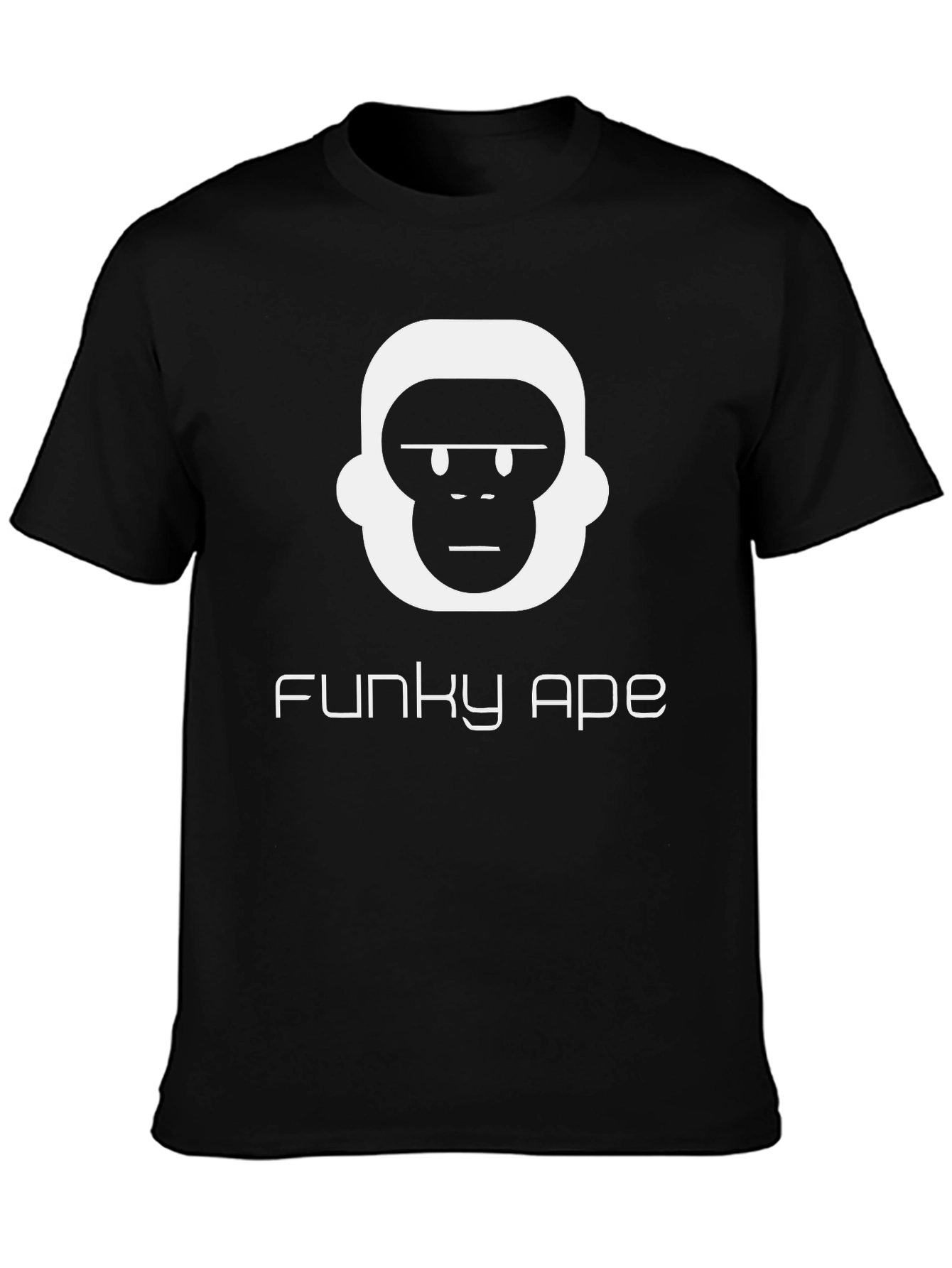 Funky Ape Black Graphic Tee - Modern Casual Style