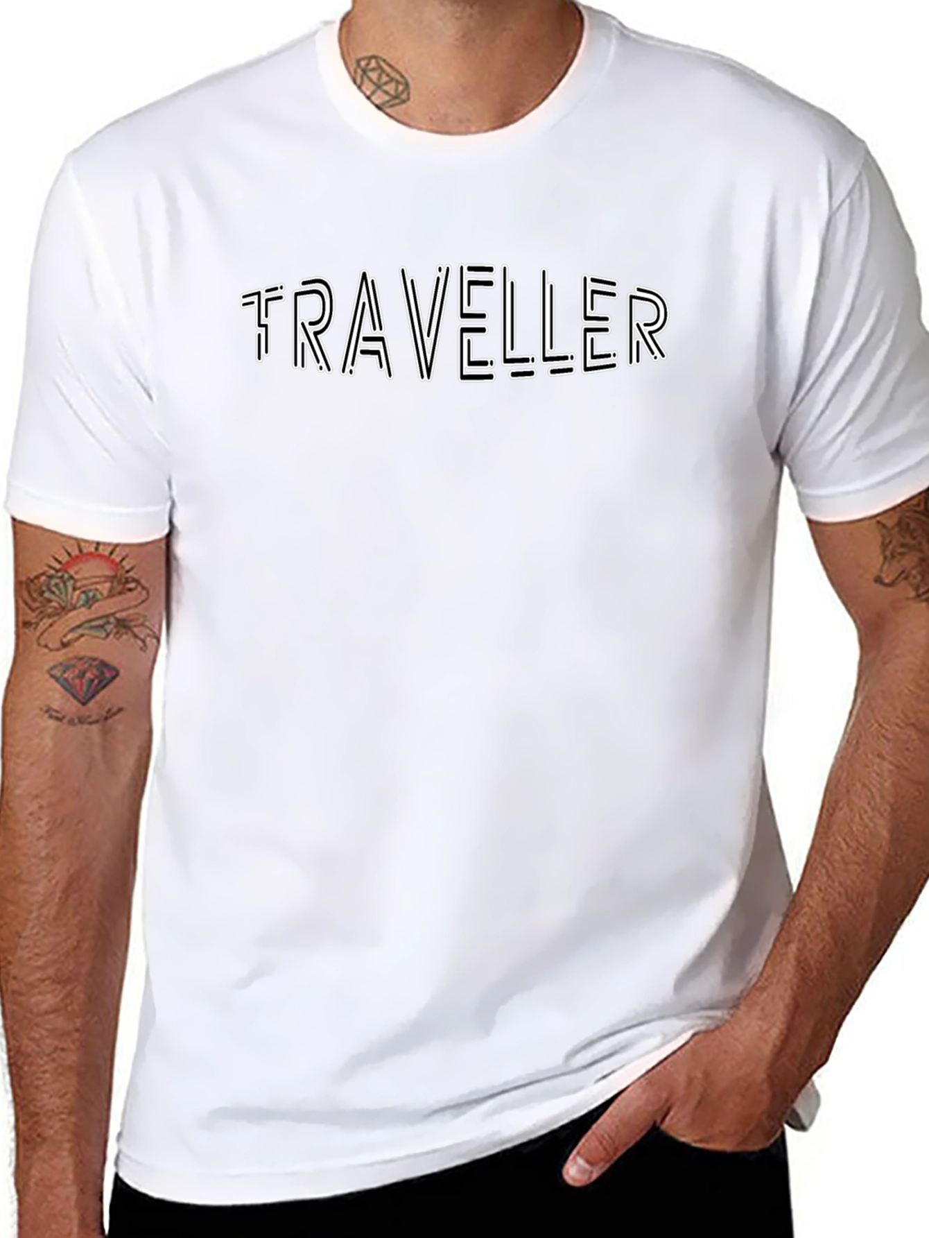 Traveller Graphic Tee - Cool Black T-Shirt