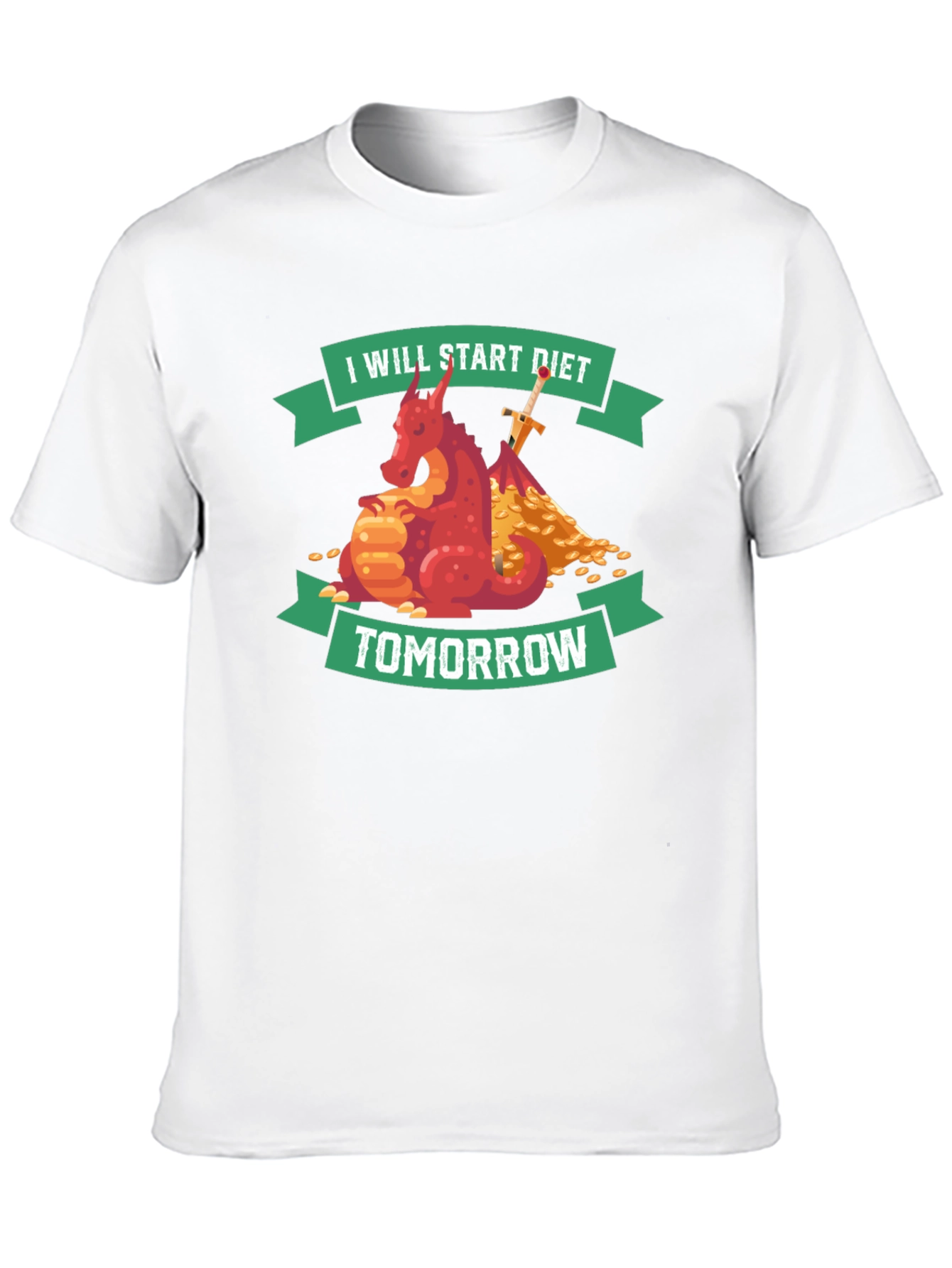 Funny Diet T-Shirt: I Will Start Diet Tomorrow