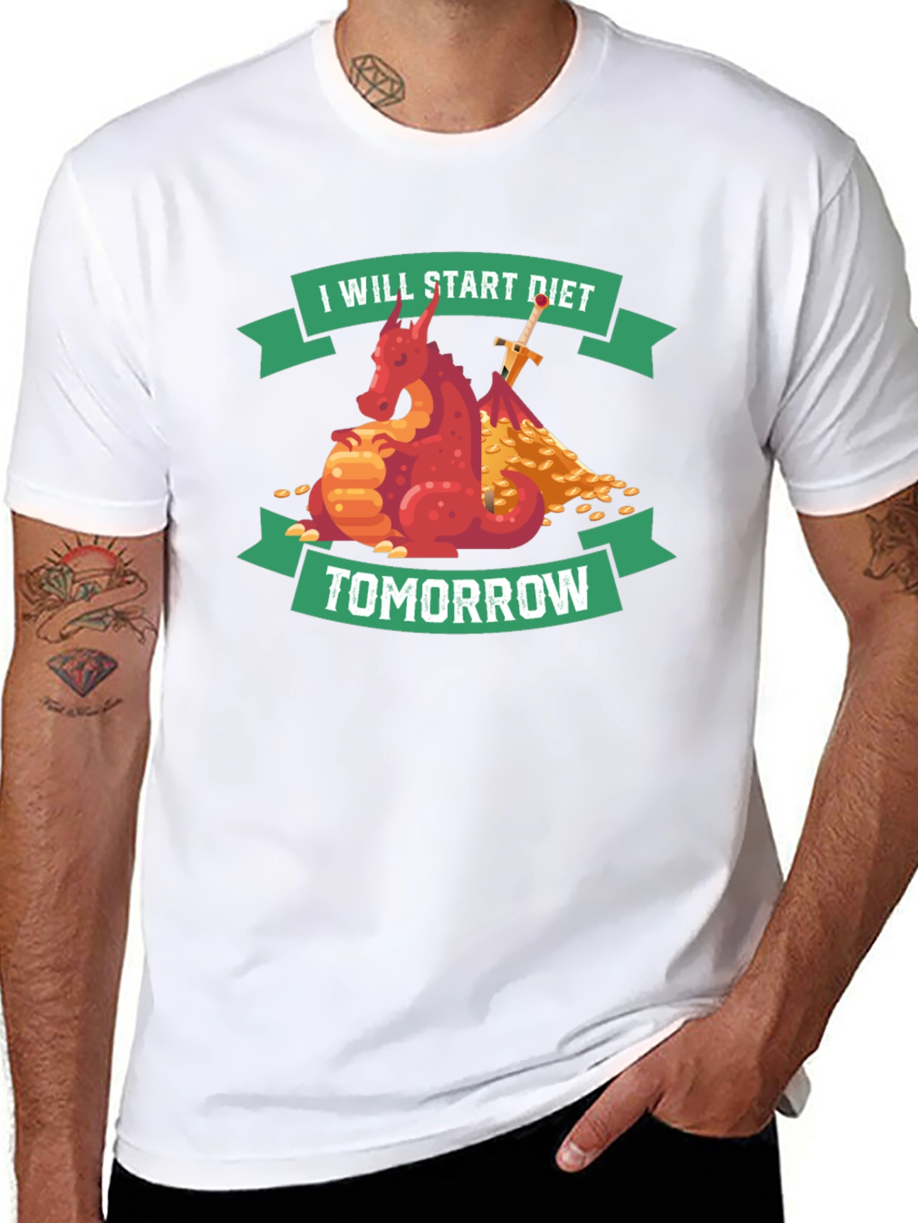 Funny Diet T-Shirt: I Will Start Diet Tomorrow