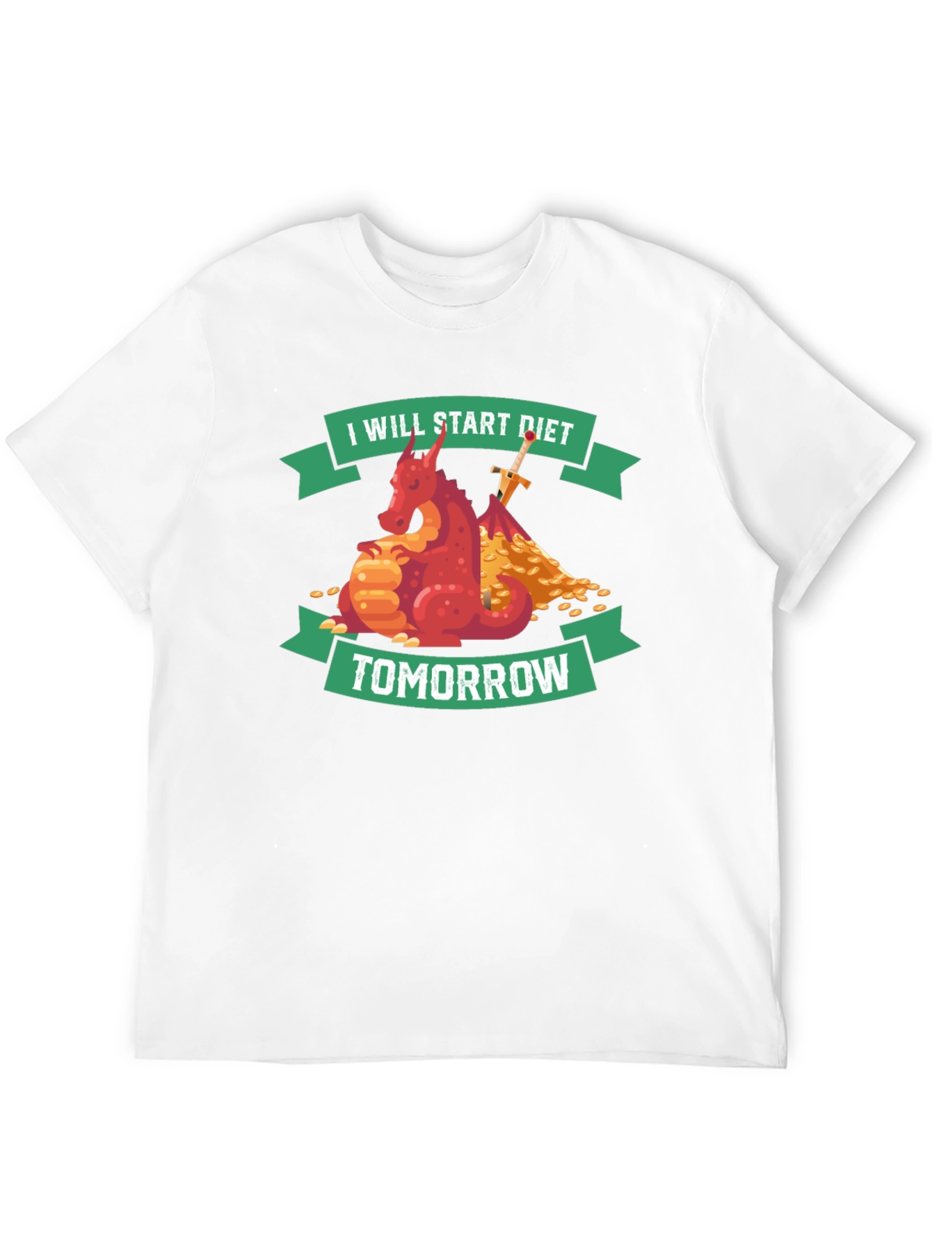Funny Diet T-Shirt: I Will Start Diet Tomorrow