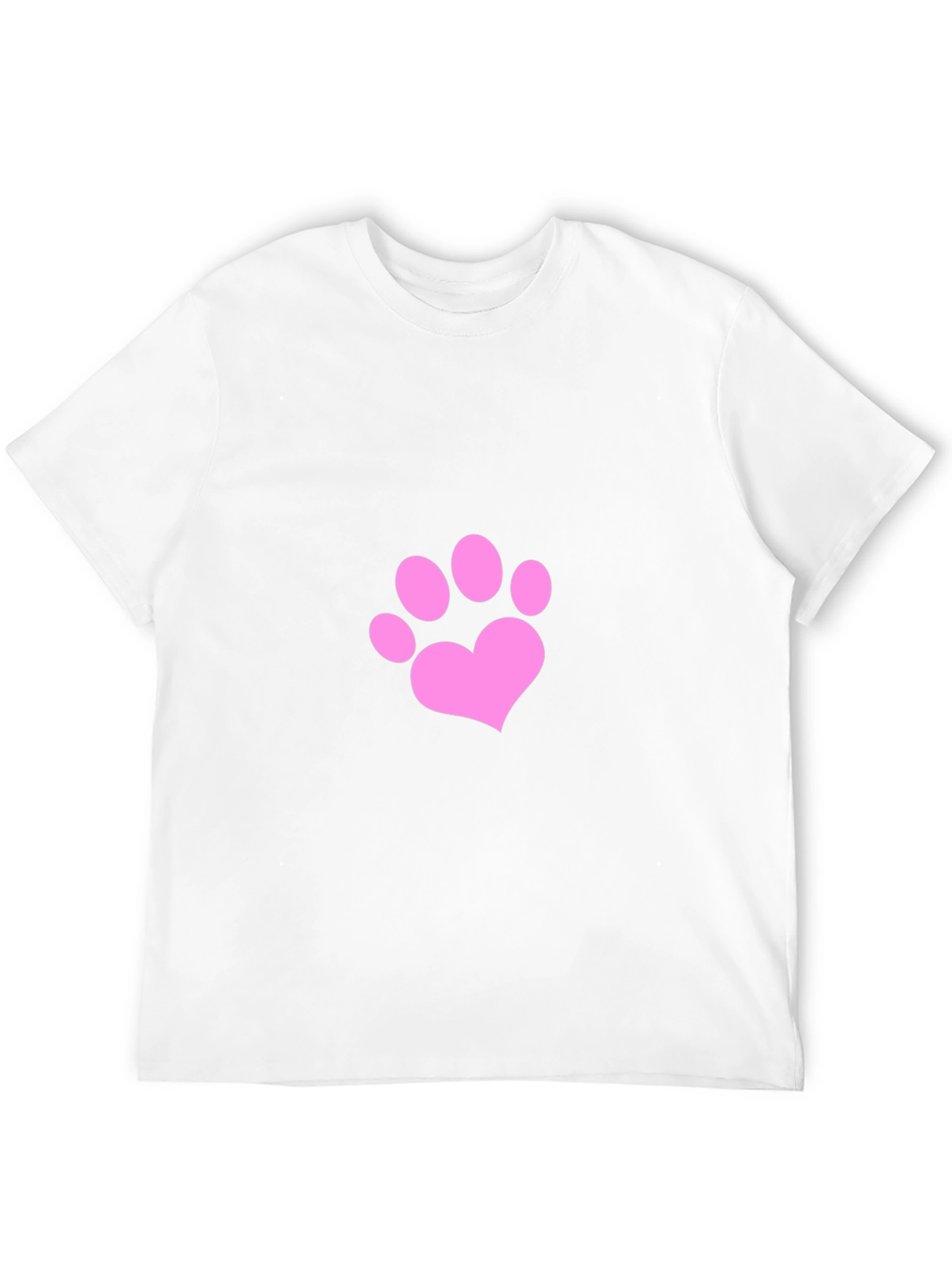 Paw Print Heart T-Shirt - Black Casual Wear