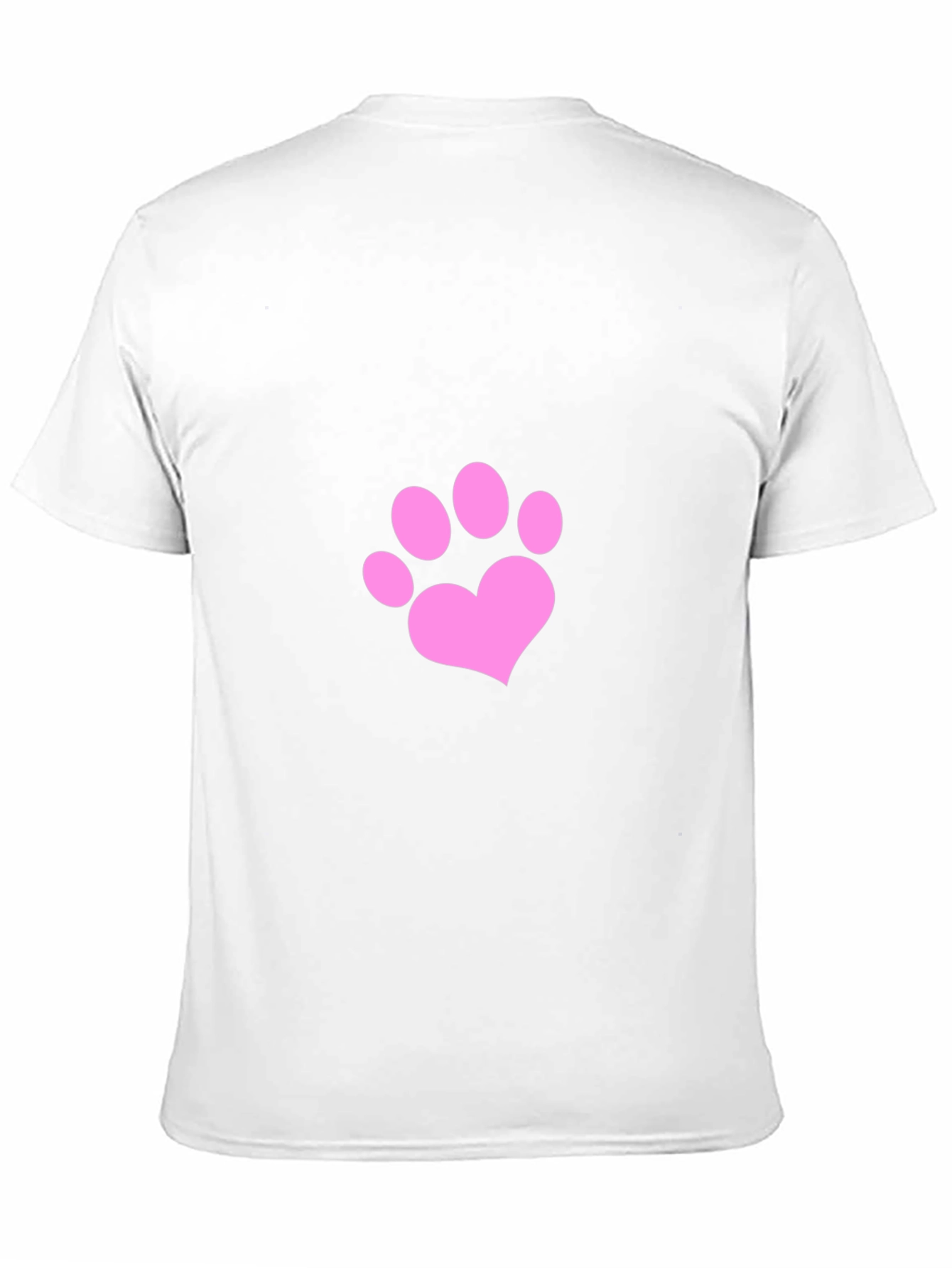 Paw Print Heart T-Shirt - Black Casual Wear