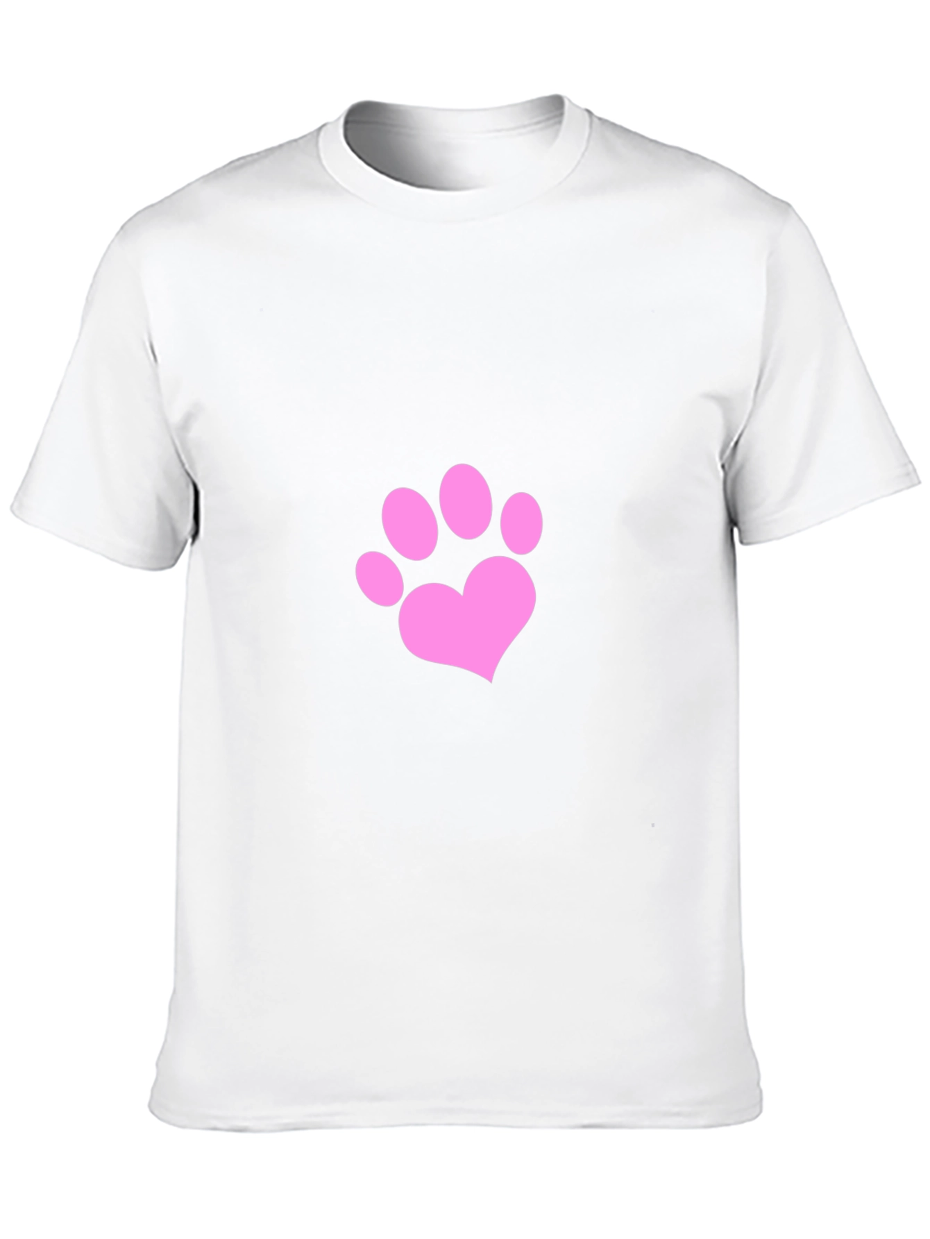 Paw Print Heart T-Shirt - Black Casual Wear
