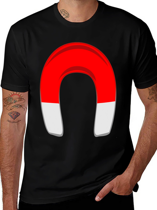 Magnet Graphic T-Shirt - Black Cotton Blend Tee