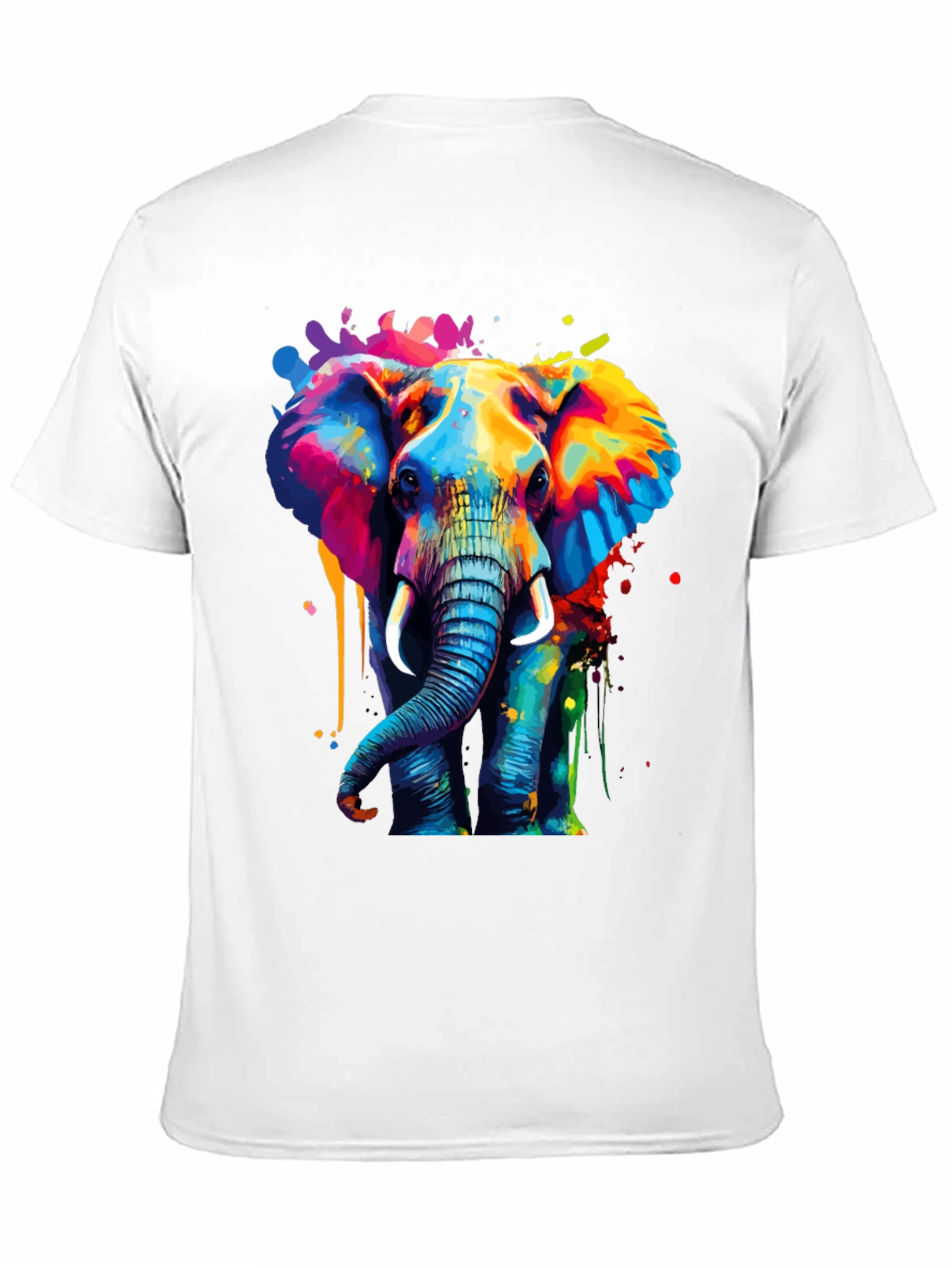 Vibrant Elephant Graphic T-Shirt