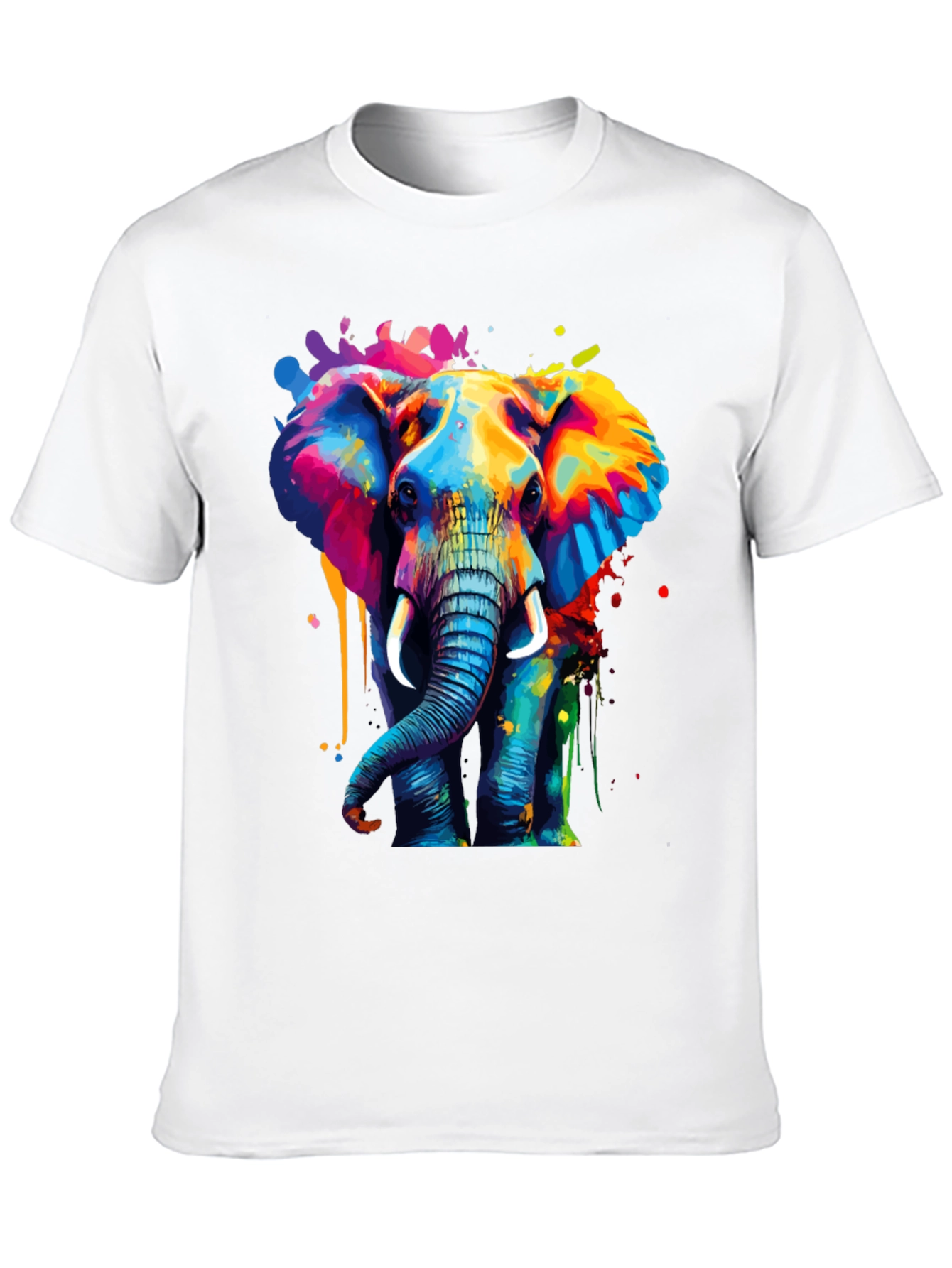 Vibrant Elephant Graphic T-Shirt