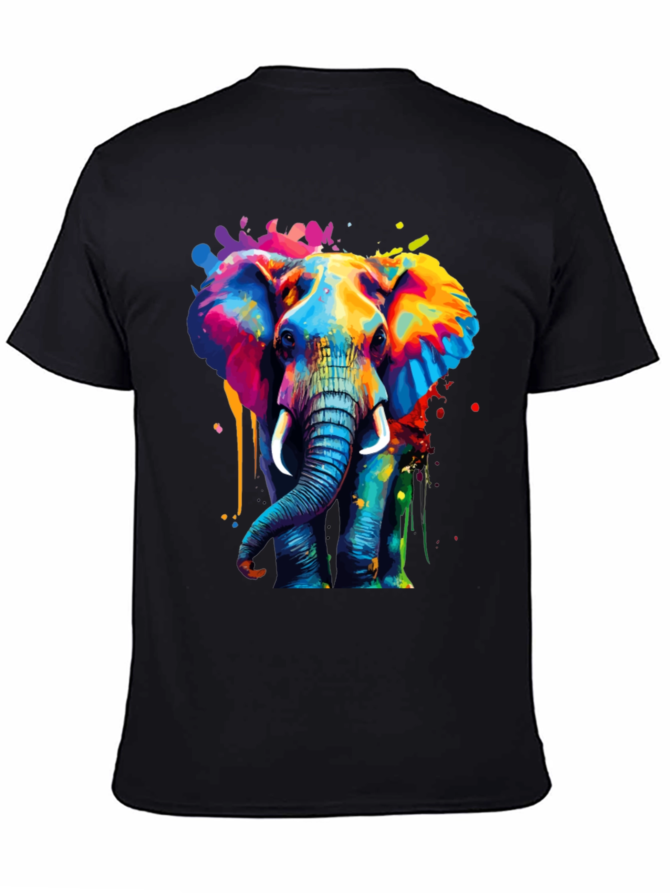 Vibrant Elephant Graphic T-Shirt