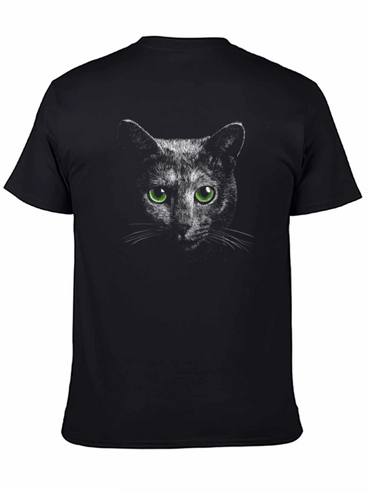 Black Cat Green Eyes T-Shirt