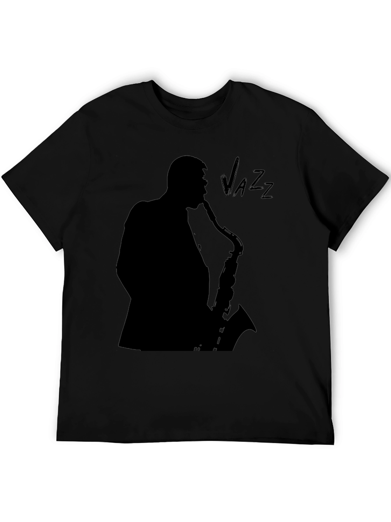 Jazz Saxophone Player Graphic Tee - Black