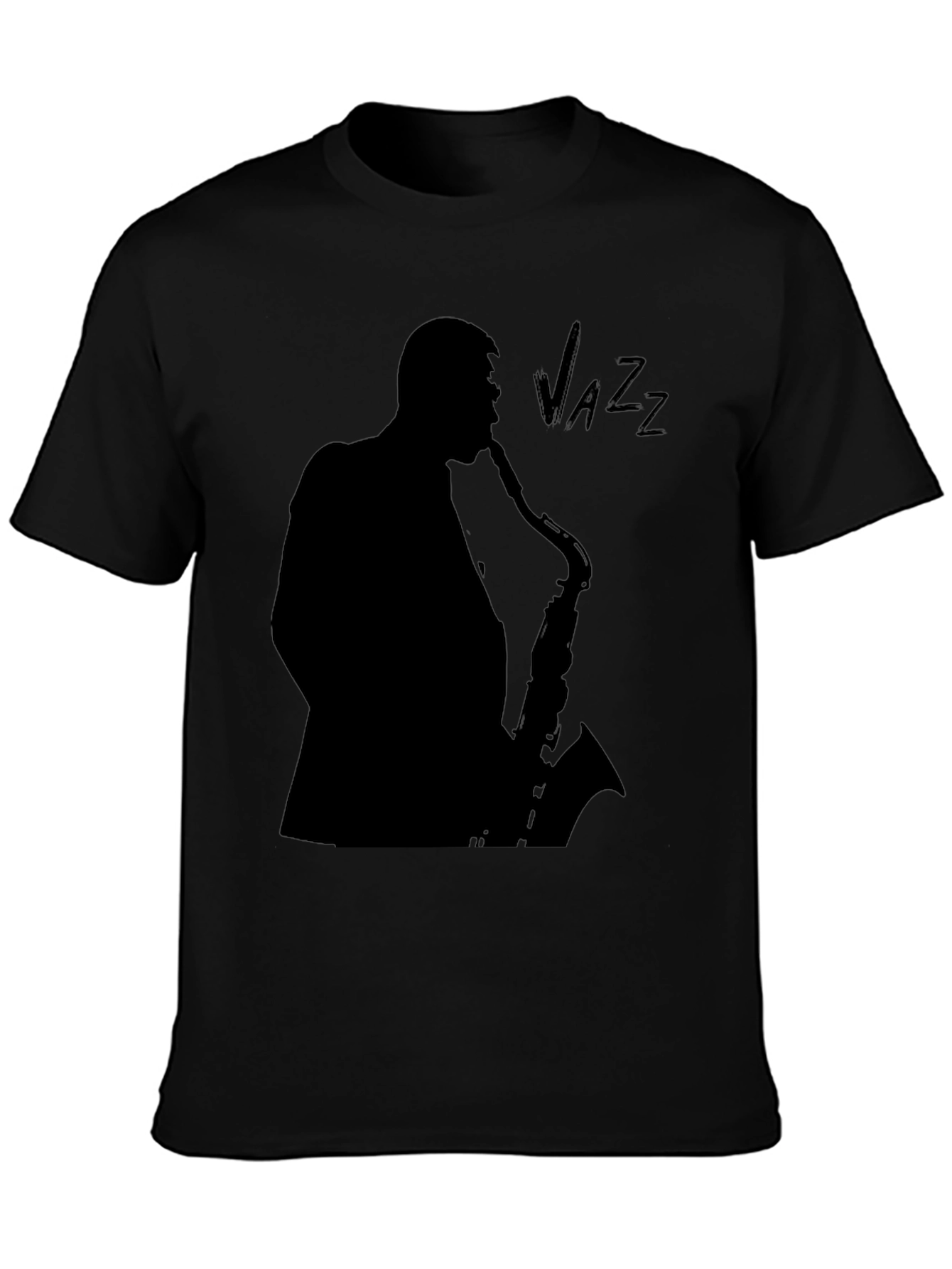Jazz Saxophone Player Graphic Tee - Black