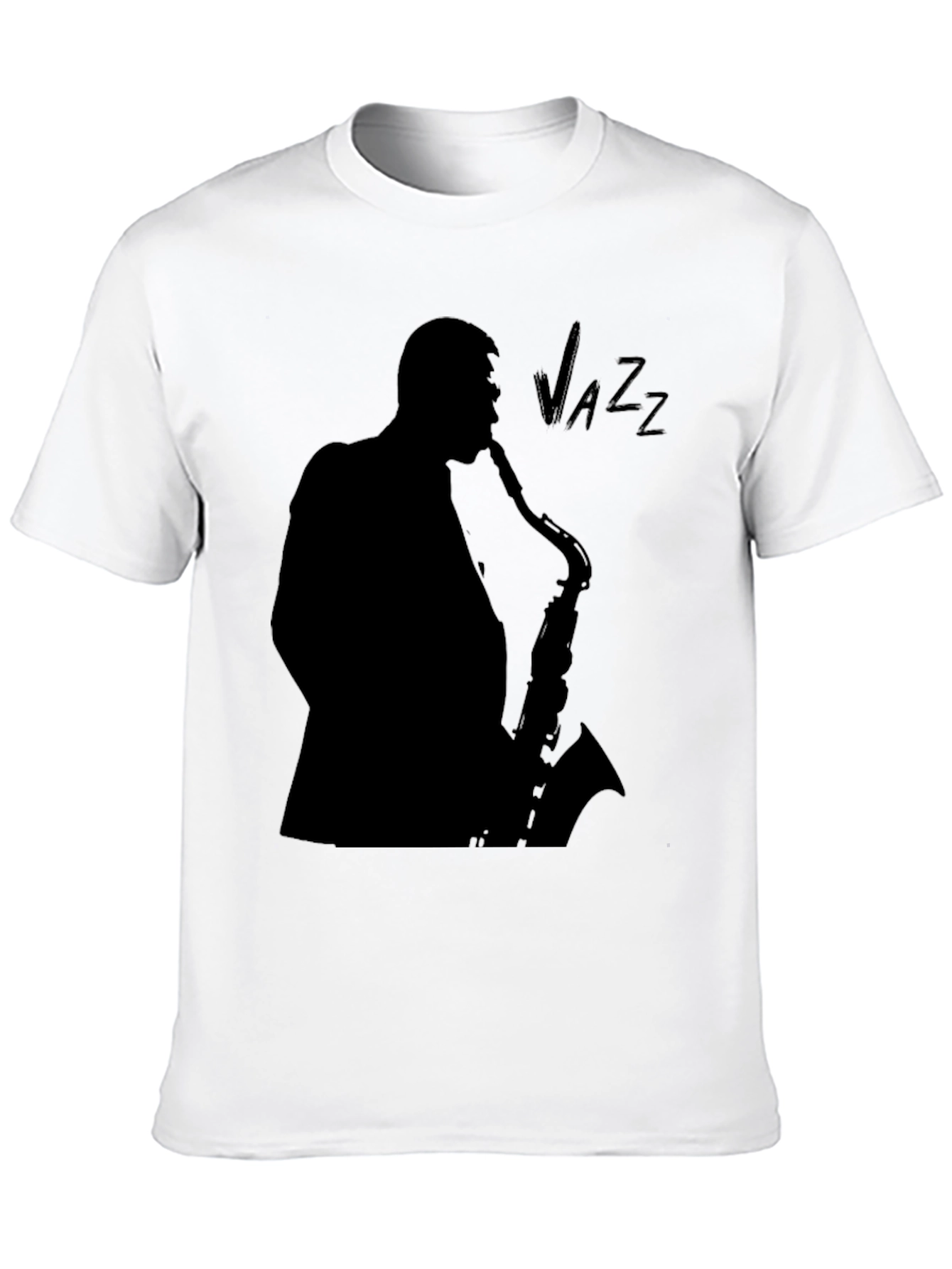 Jazz Saxophone Player Graphic Tee - Black