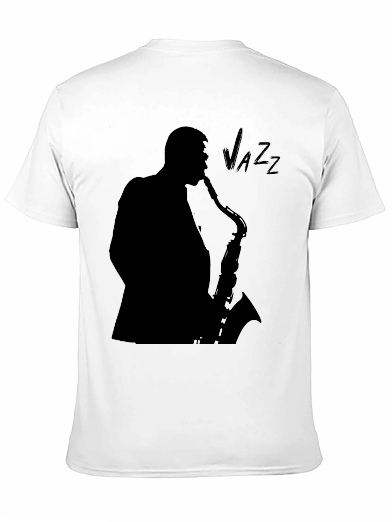 Jazz Saxophone Player Graphic Tee - Black
