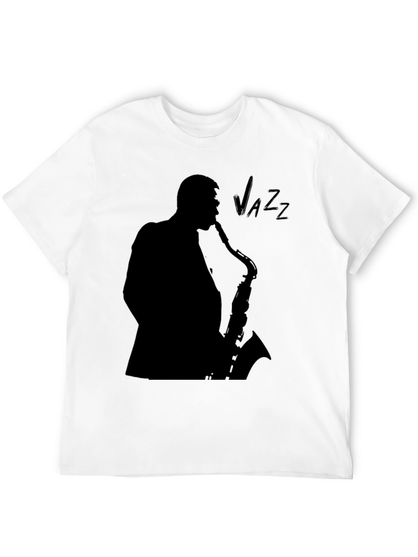 Jazz Saxophone Player Graphic Tee - Black
