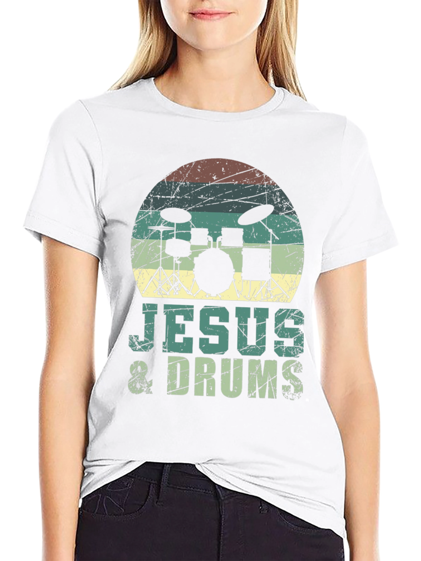 Jesus & Drums T-Shirt - Christian Drummer Tee