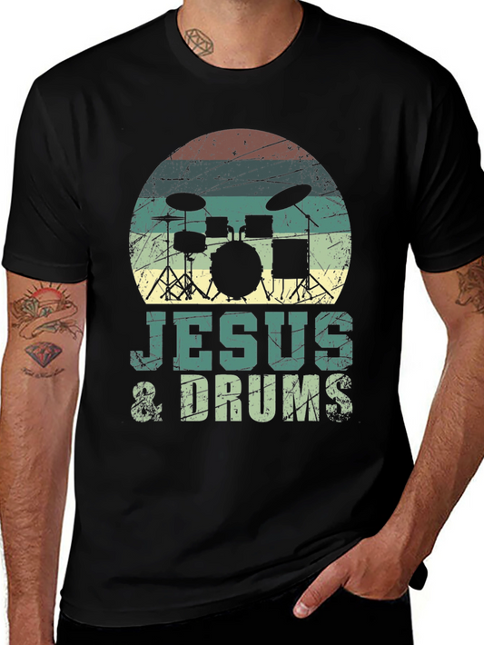 Jesus & Drums T-Shirt - Christian Drummer Tee