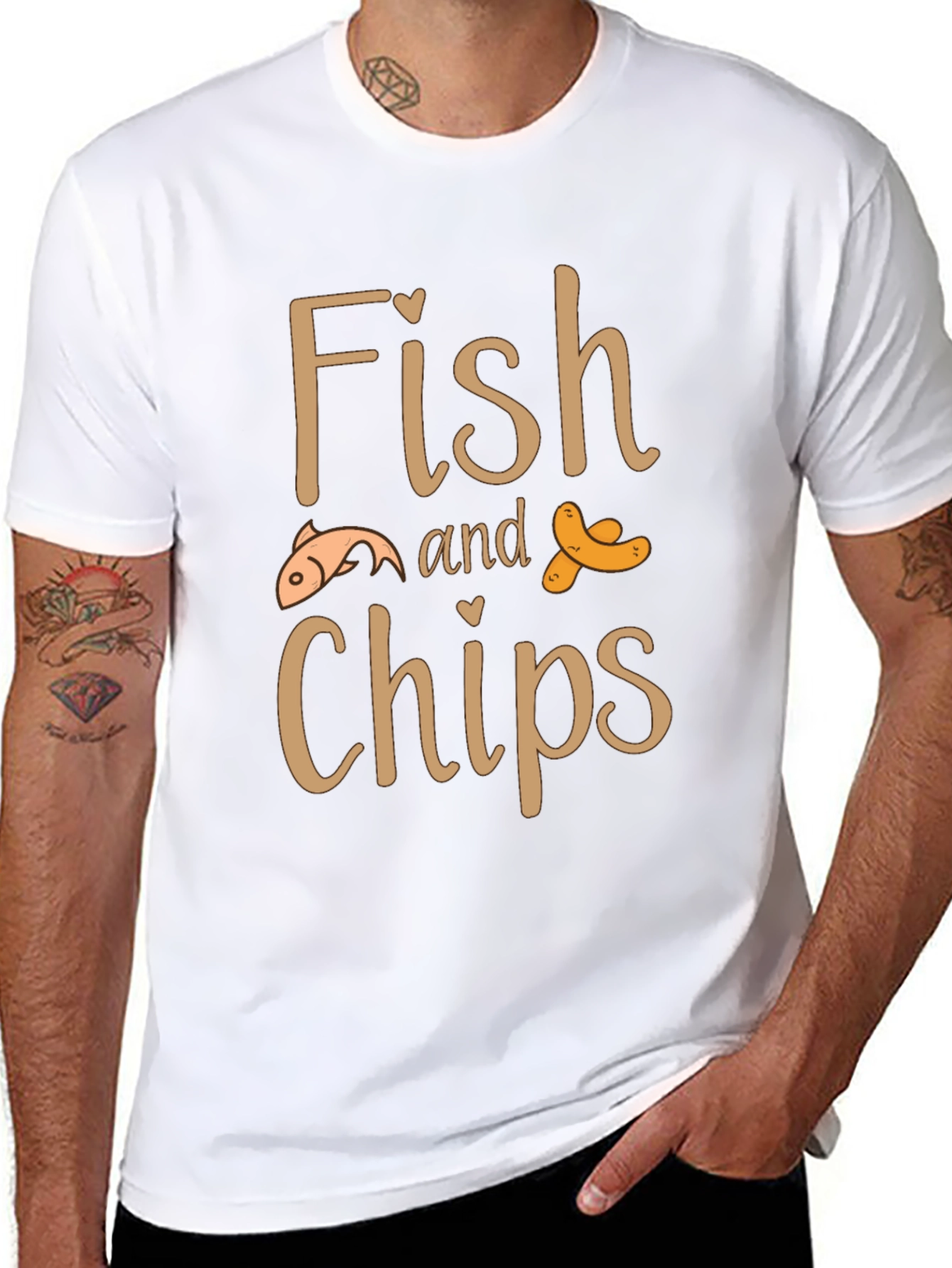 Fish and Chips Graphic Tee - Comfort Fit