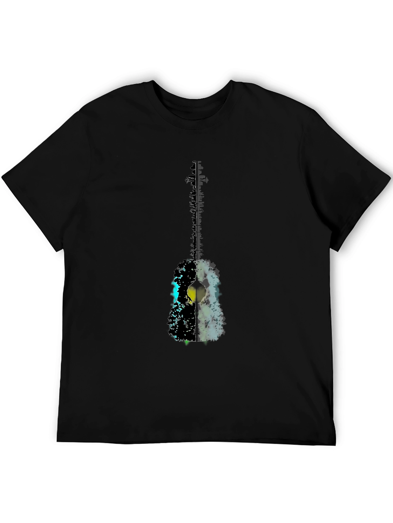 Guitar Graphic Black T-Shirt