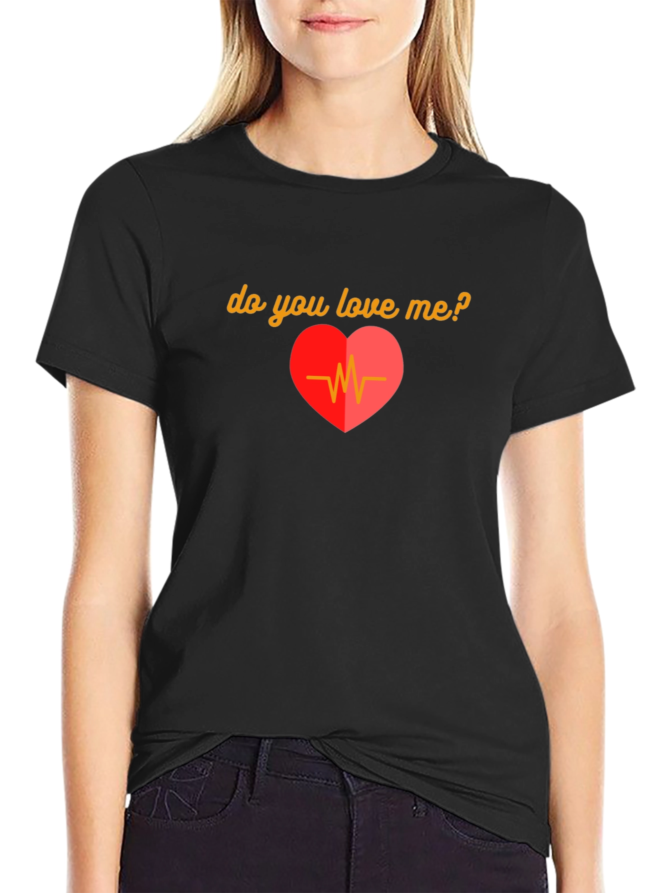 Do You Love Me? Heartbeat Graphic T-Shirt
