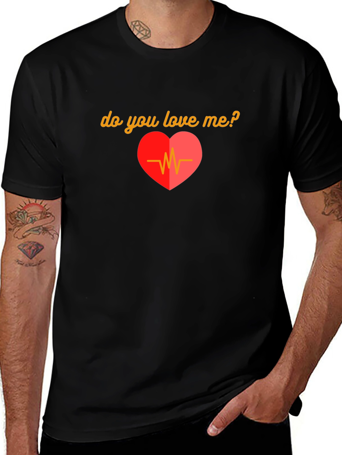 Do You Love Me? Heartbeat Graphic T-Shirt