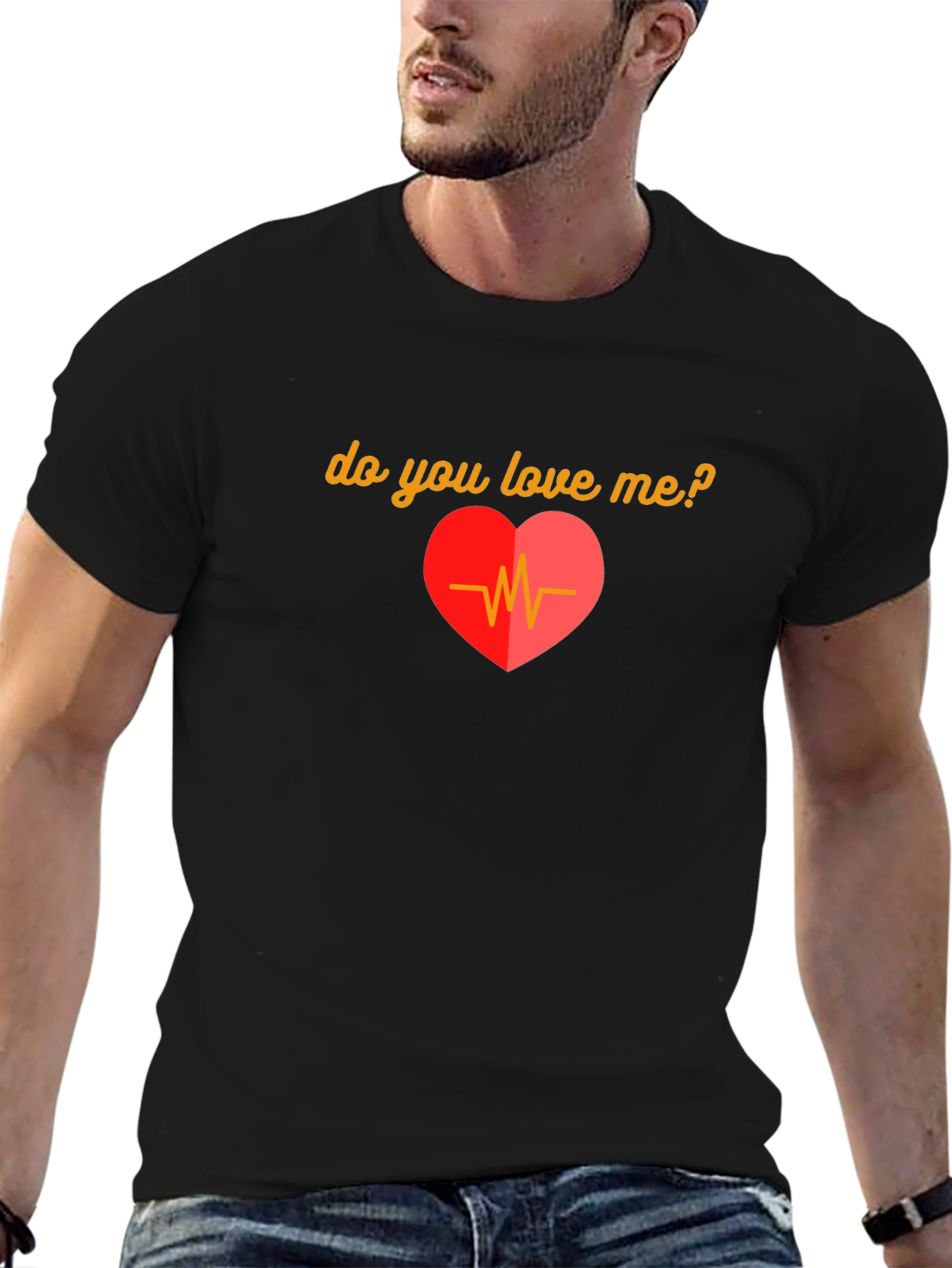 Do You Love Me? Heartbeat Graphic T-Shirt