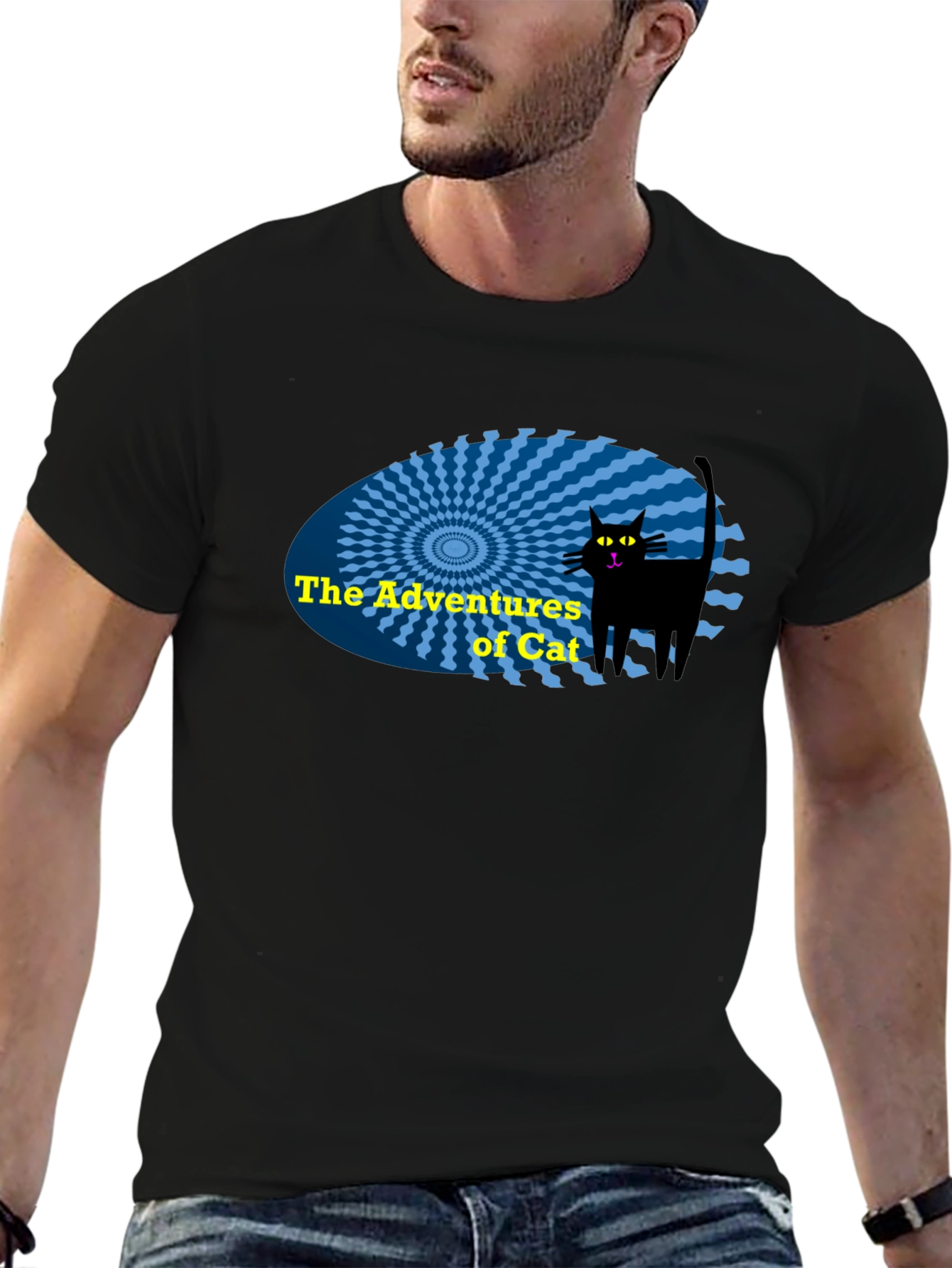 The Adventures of Cat Black T-Shirt