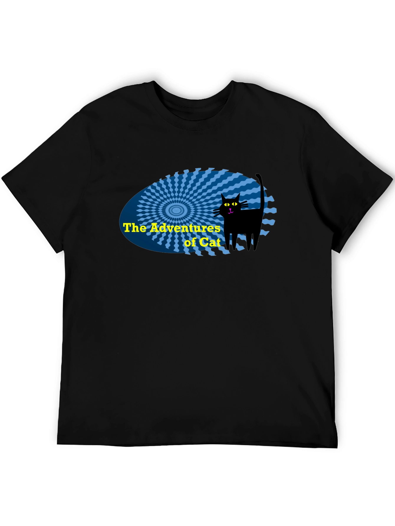 The Adventures of Cat Black T-Shirt