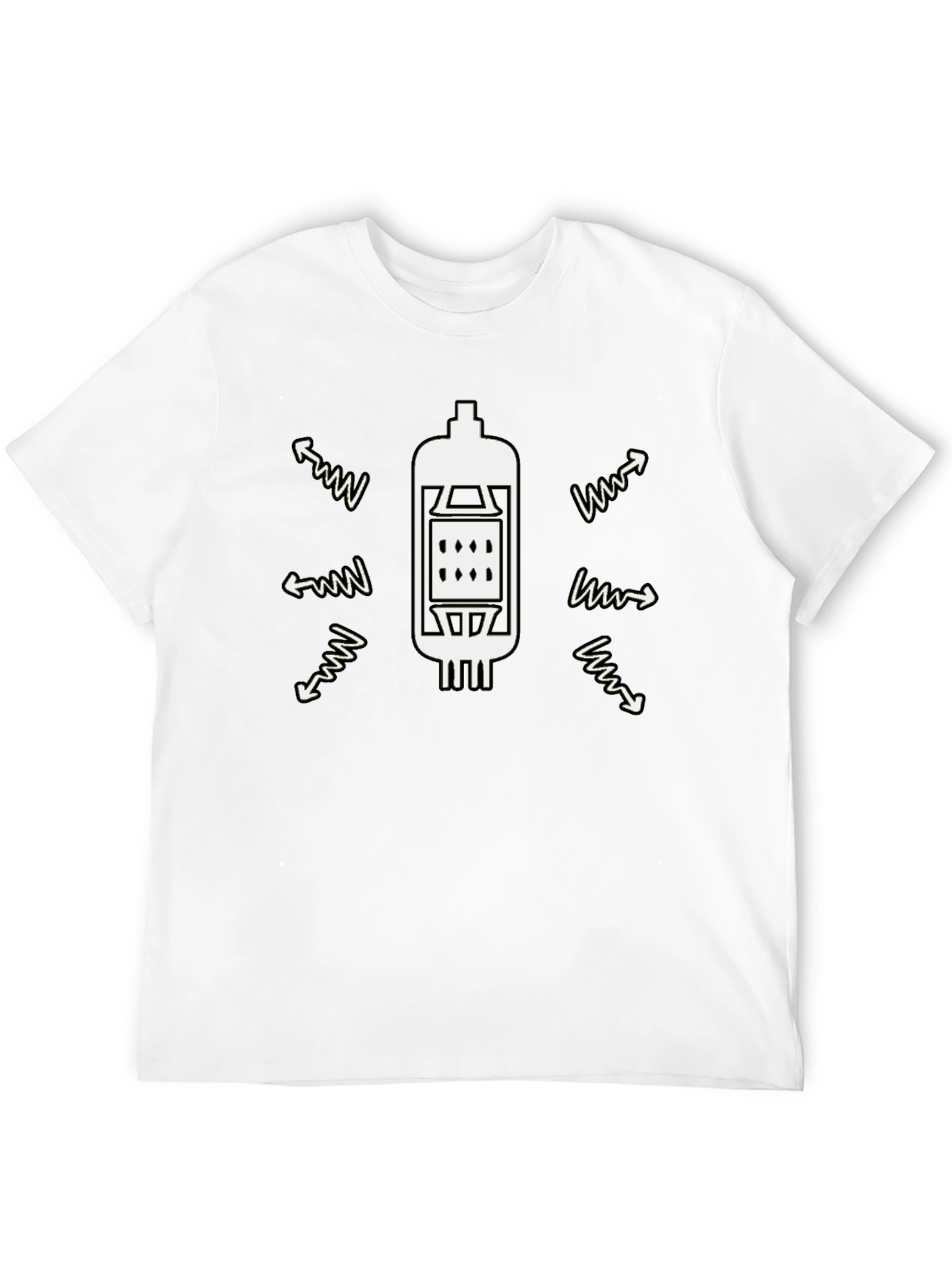 Vacuum Tube Graphic Tee - Black Short Sleeve