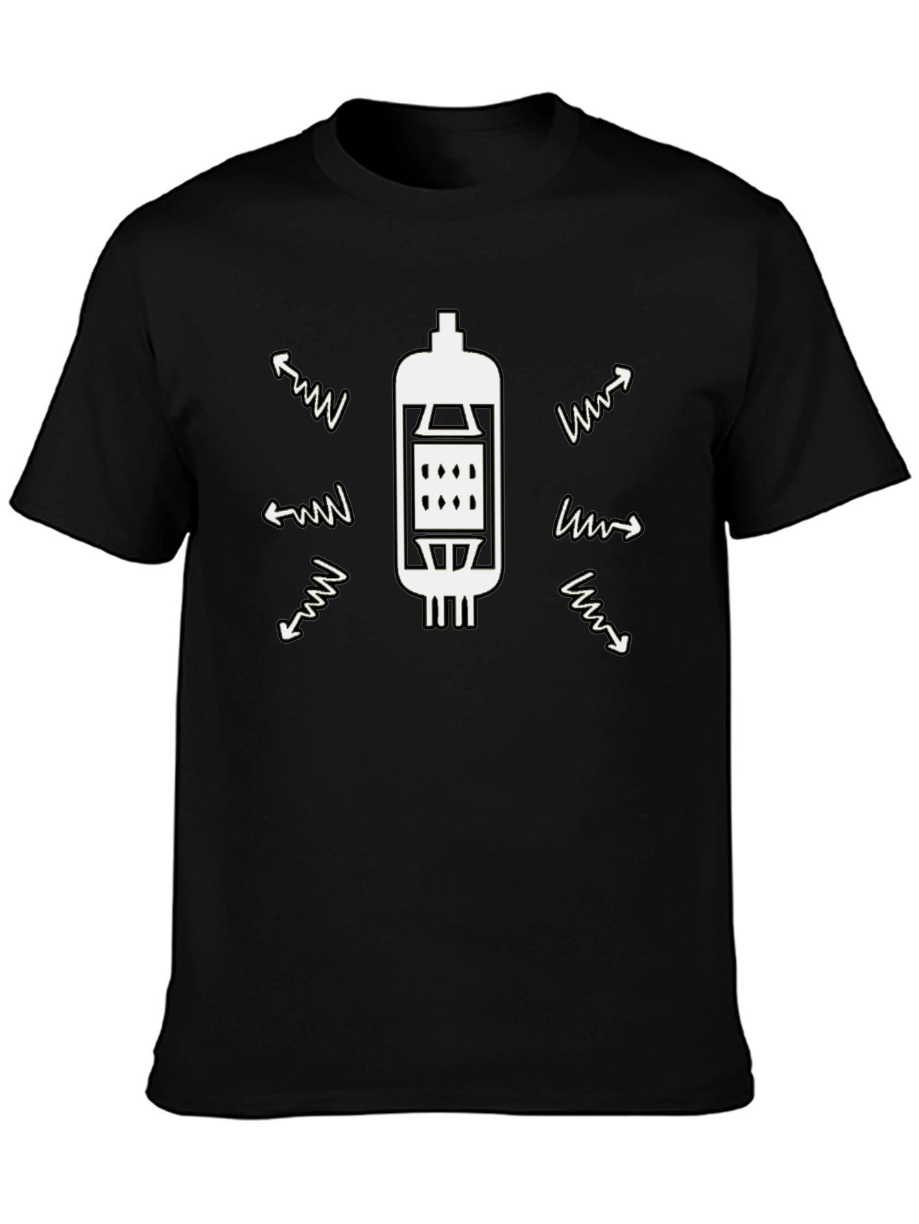Vacuum Tube Graphic Tee - Black Short Sleeve