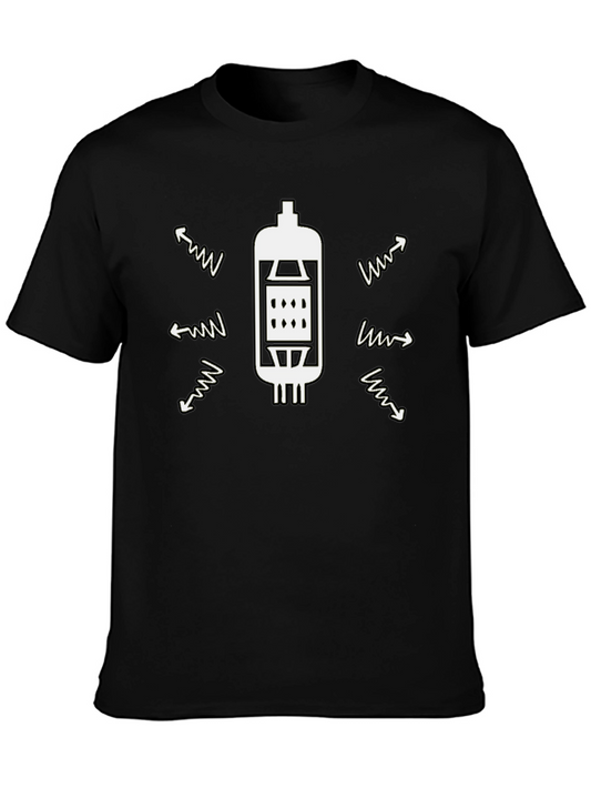 Vacuum Tube Graphic Tee - Black Short Sleeve