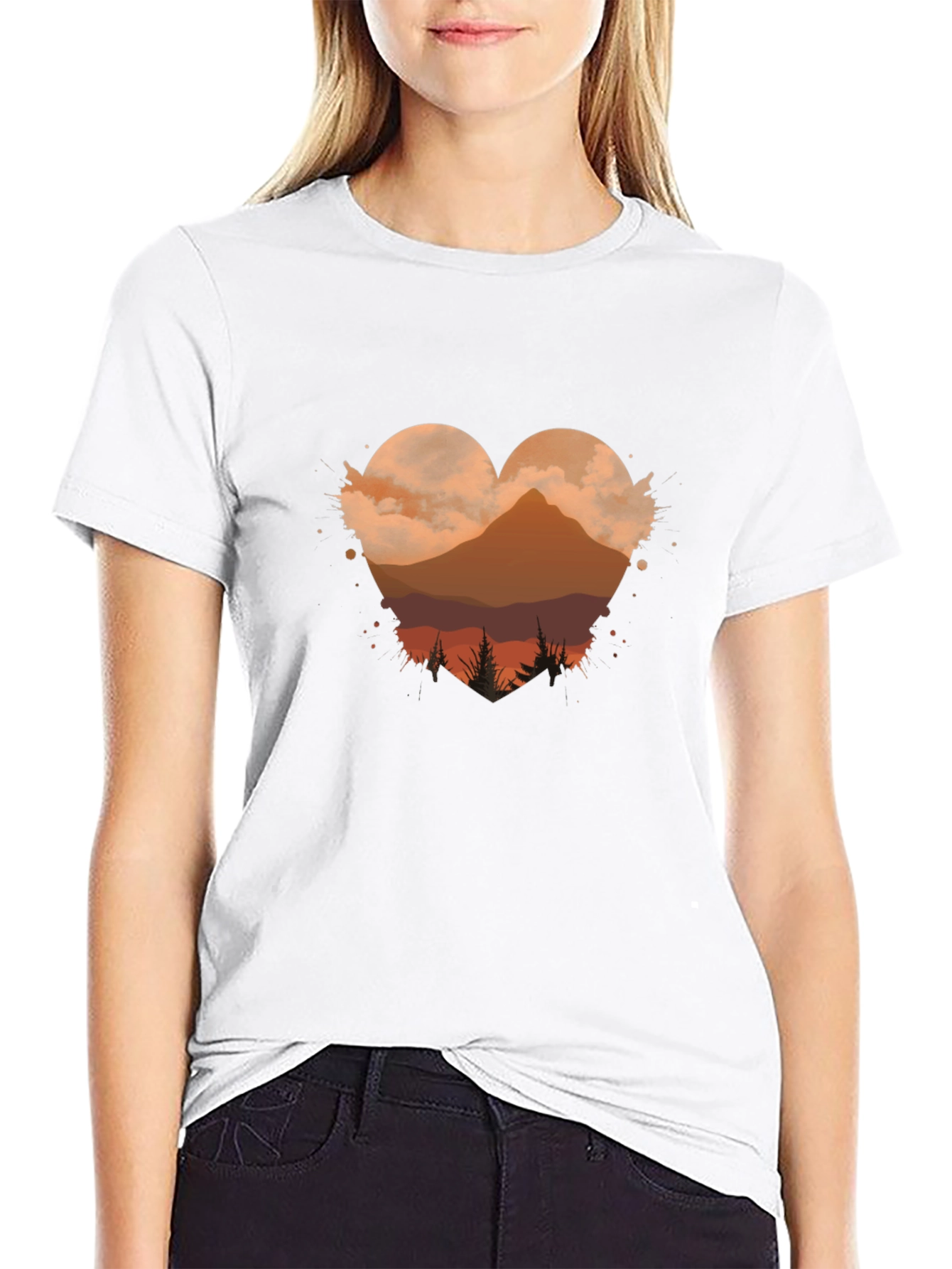 Mountain Heart T-Shirt - Nature Love Tee