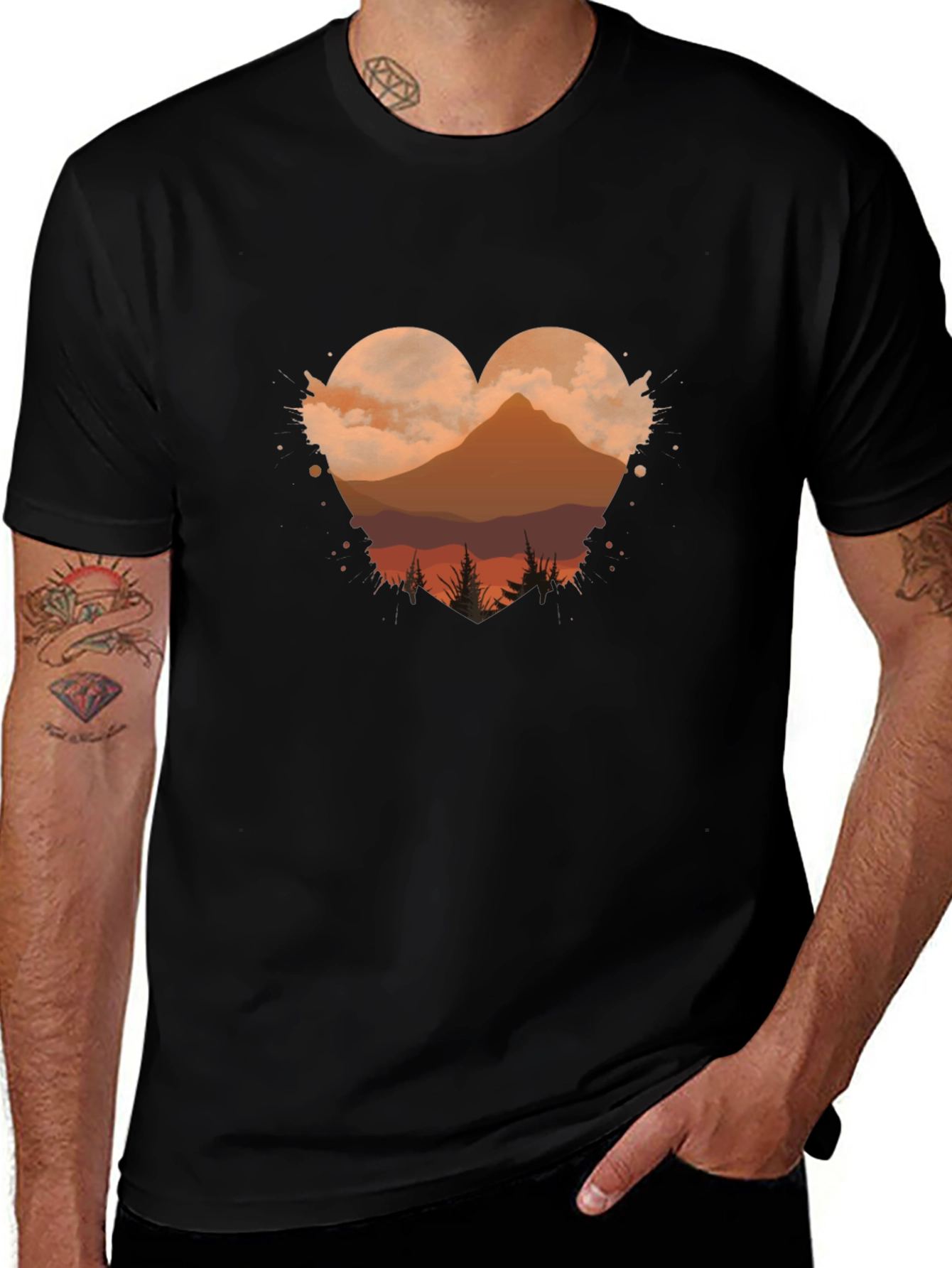 Mountain Heart T-Shirt - Nature Love Tee
