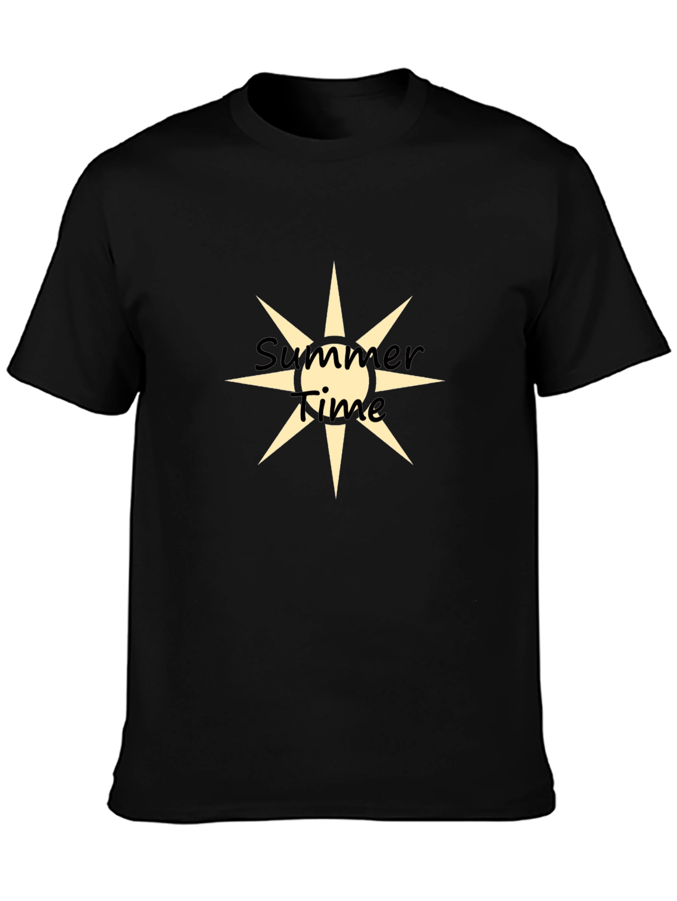 Summer Time Graphic Tee - Mens Black T-Shirt