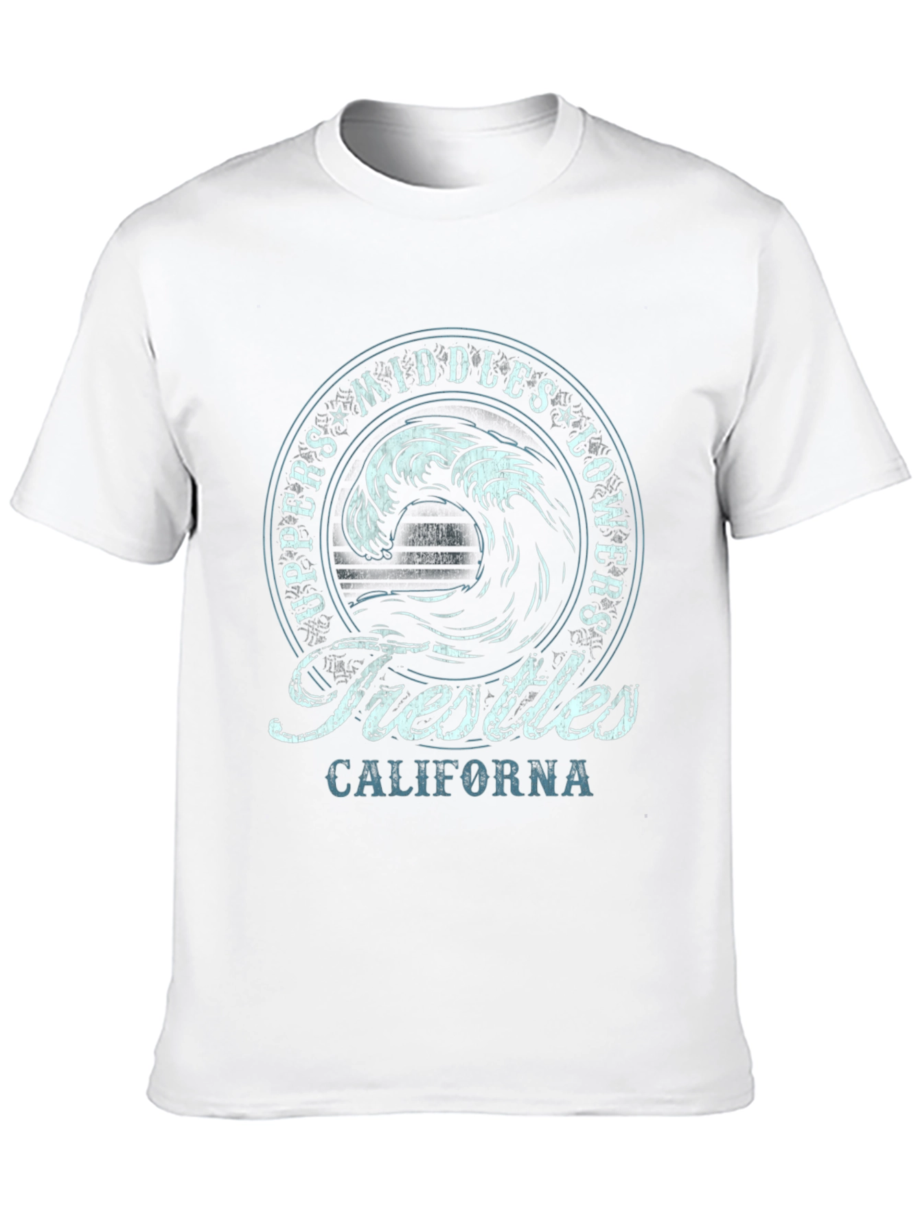 Trestles California Wave Graphic T-Shirt - Black