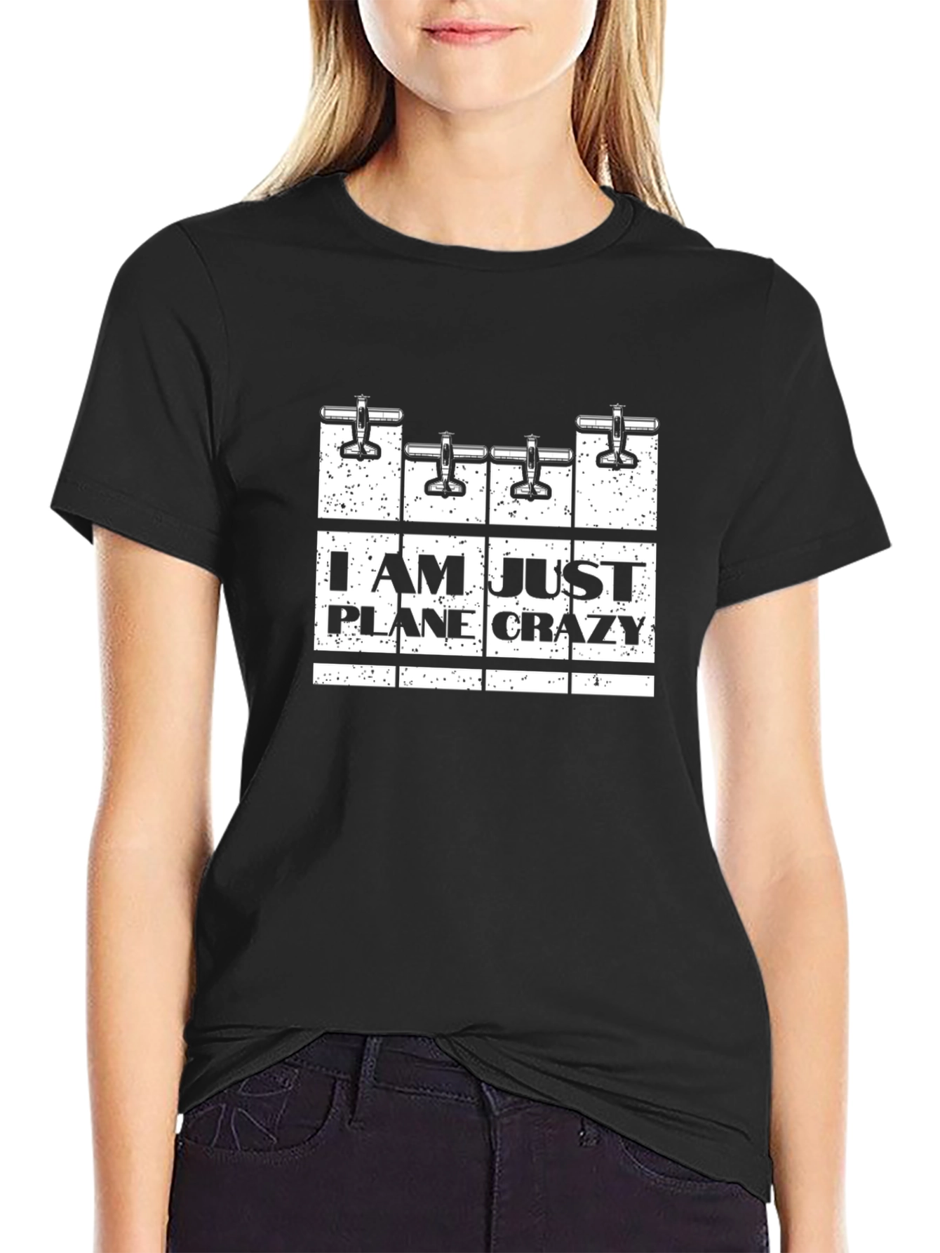 Plane Crazy Graphic Tee - Aviation Enthusiast Shirt