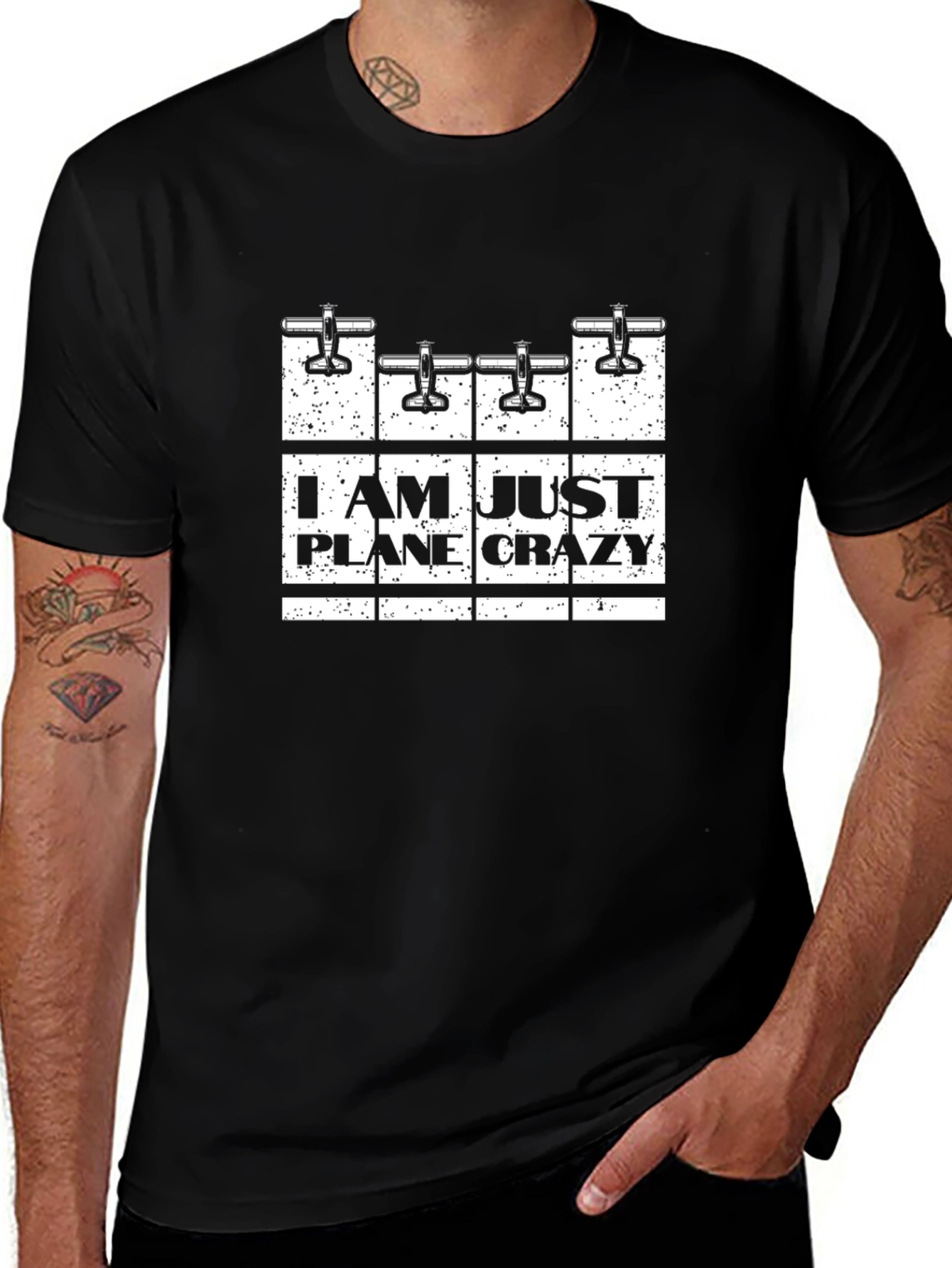 Plane Crazy Graphic Tee - Aviation Enthusiast Shirt